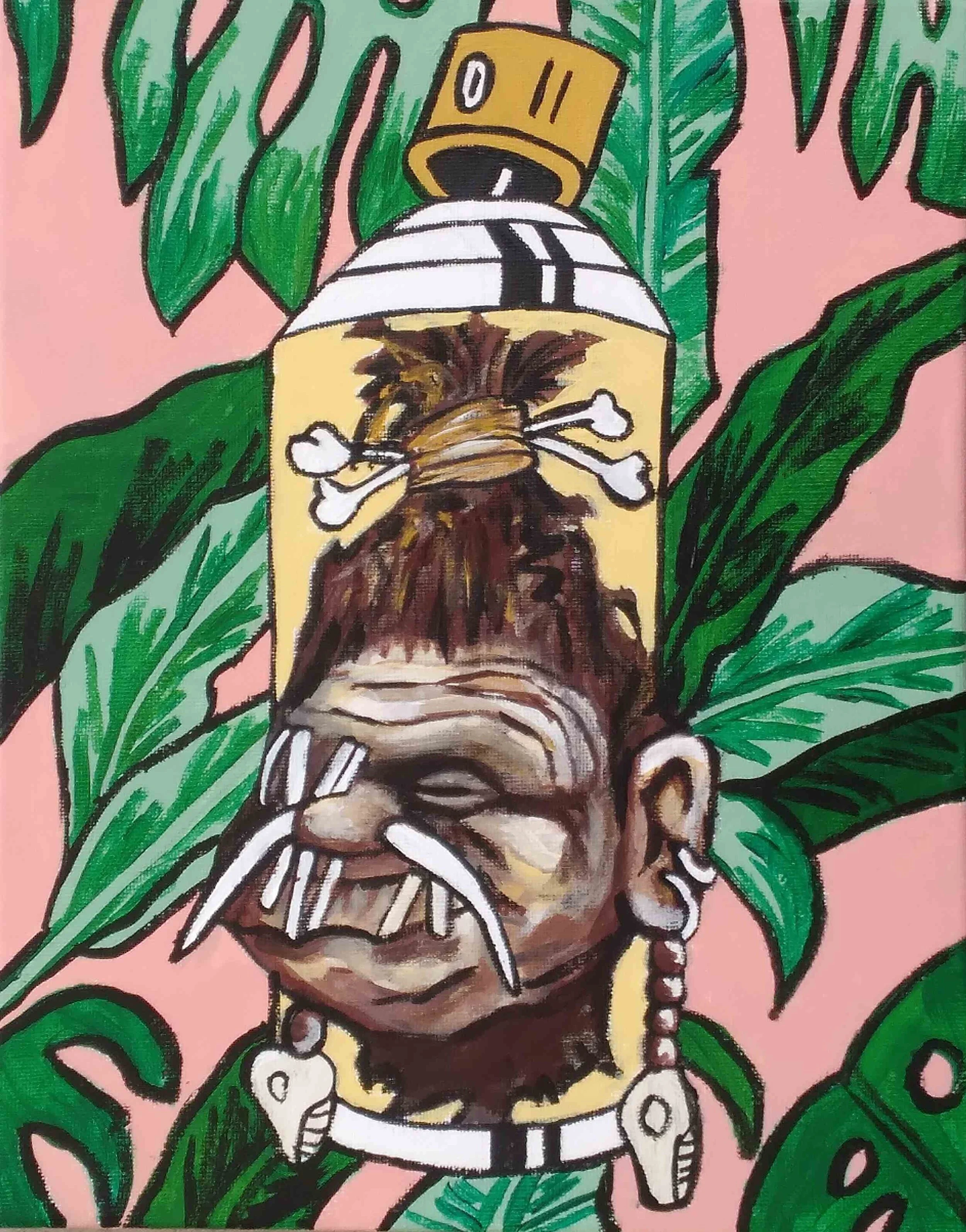 Shrunken Head 2  
| Acrylic on Canvas  
| 26 x 30 cm