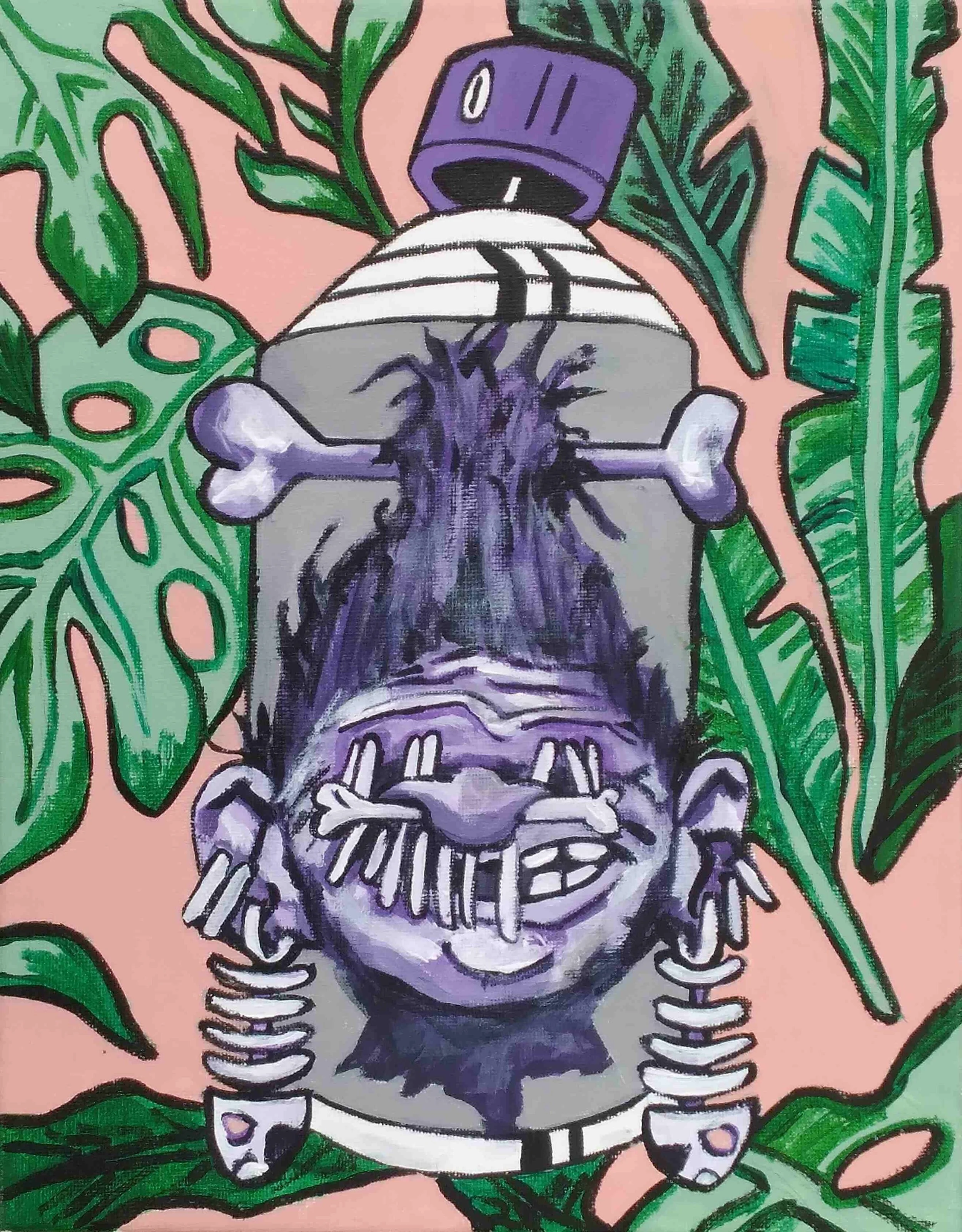 Shrunken Head 1  
| Acrylic on Canvas  
| 26 x 30 cm