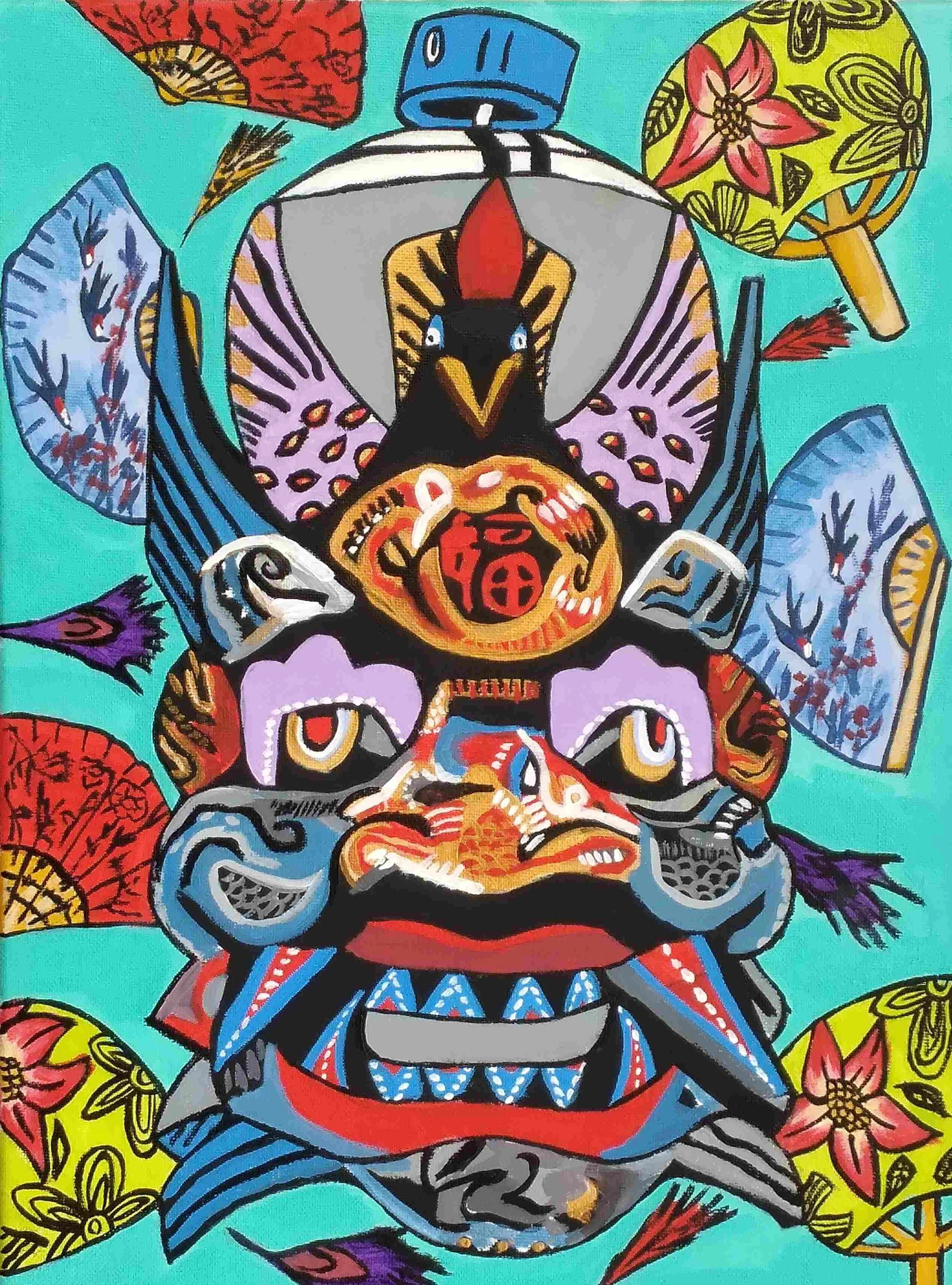 Chinese Spraycan 2  
| Acrylic on Canvas  
| 30 x 40 cm