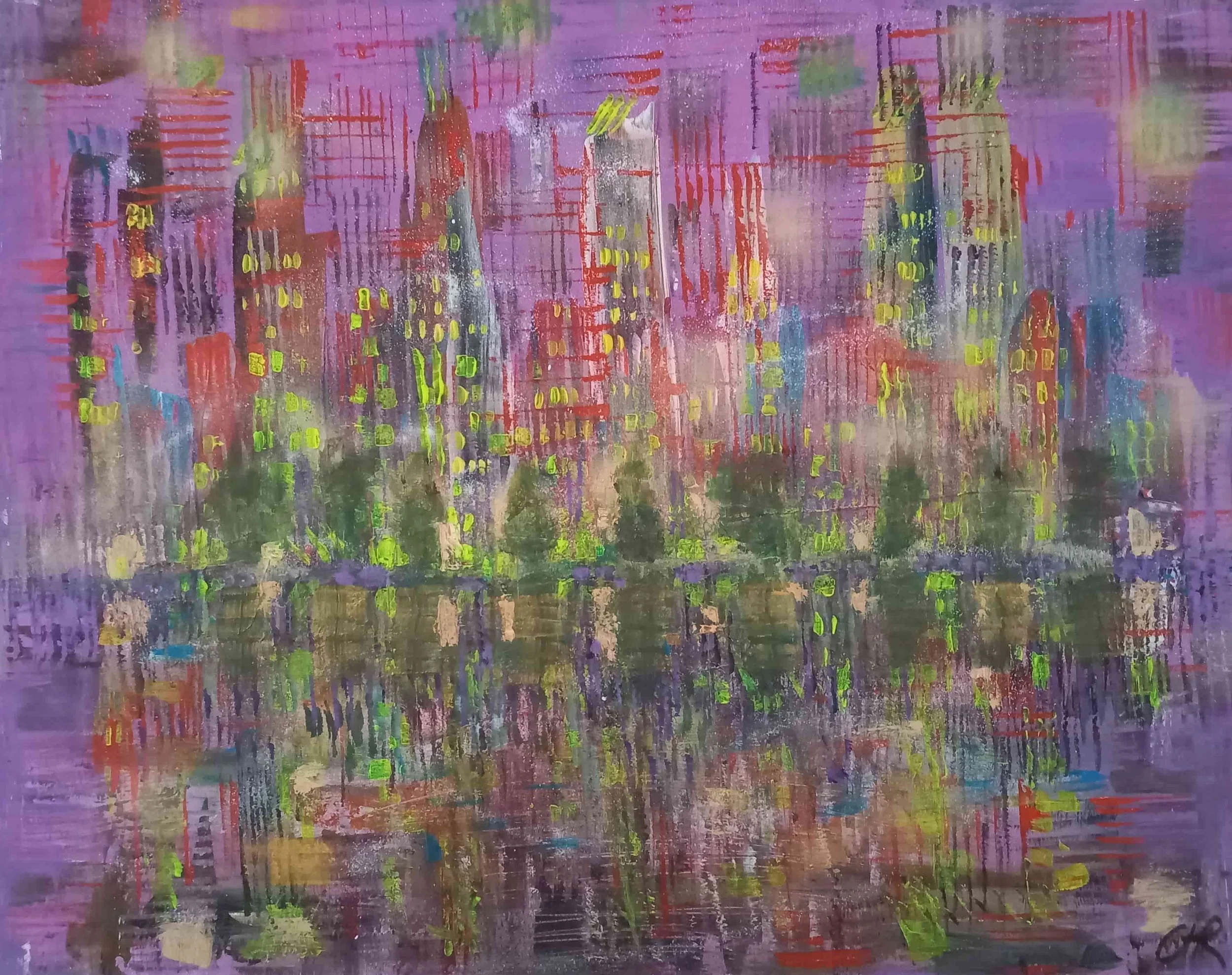 City Lights II  
| Acrylic on Canvas  
| 100 x 80 cm