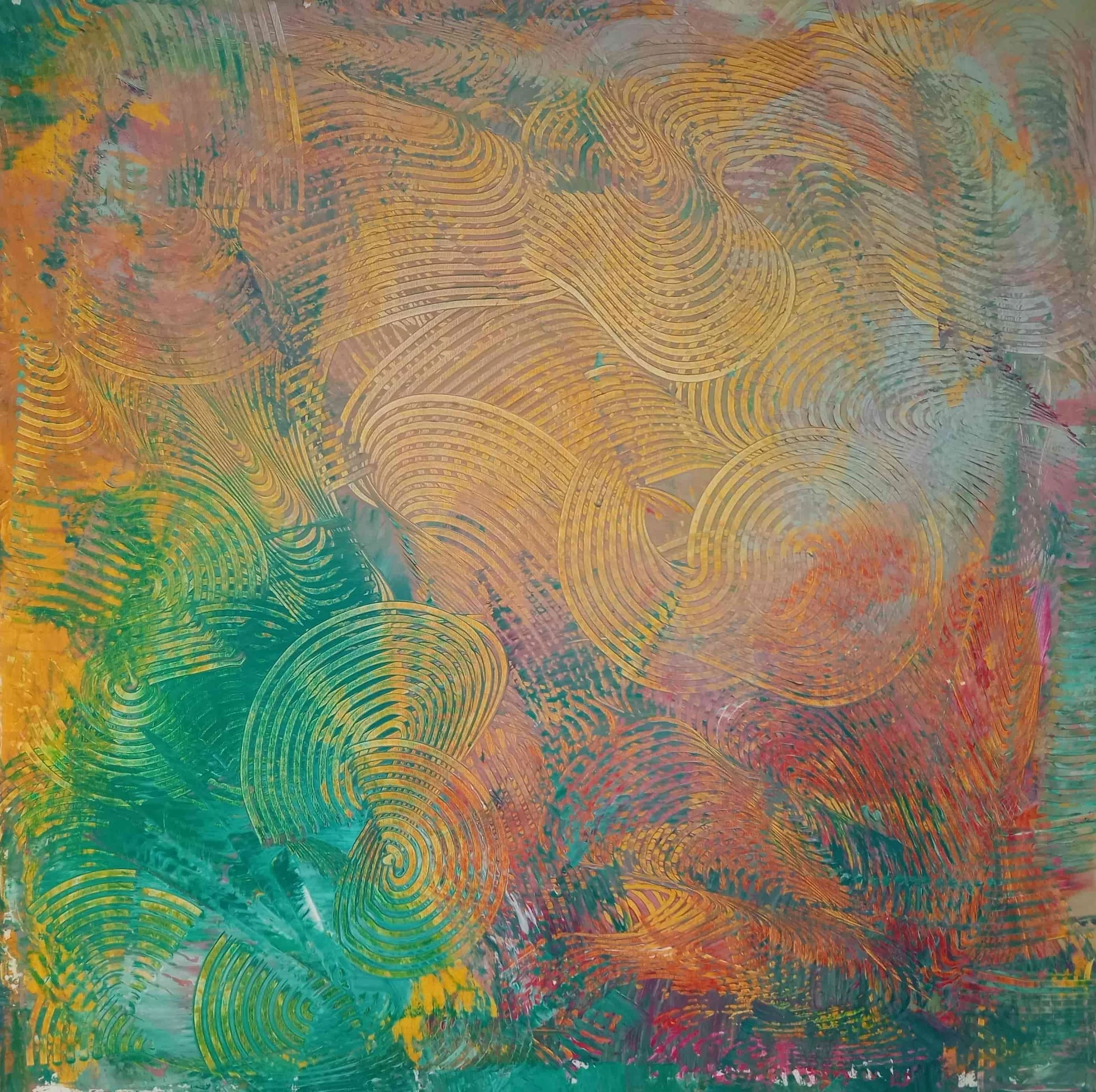 Soul Dance  
| Mixed Media on Canvas  
| 100 x 100 cm