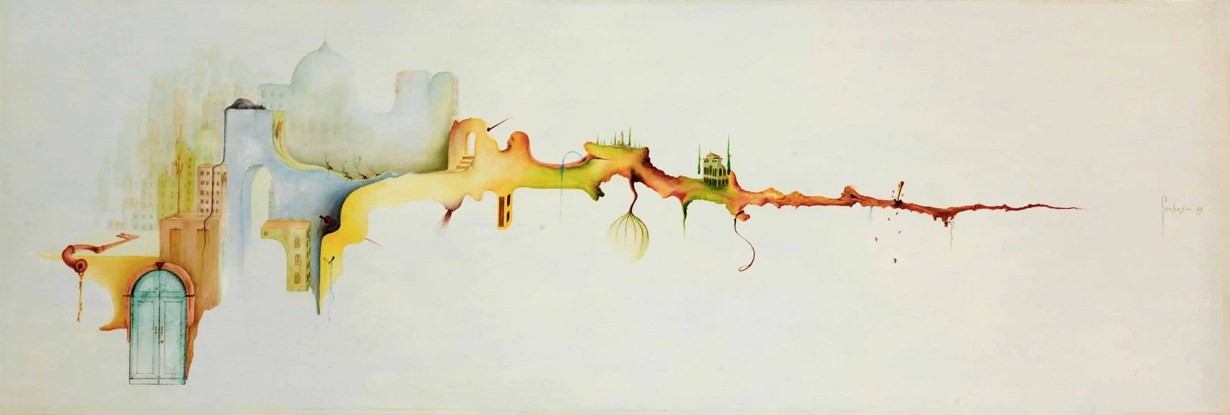 Beginning: 1, 2, 3, 4, 5...  
| Oil on Panel  
| 110 x 40 cm