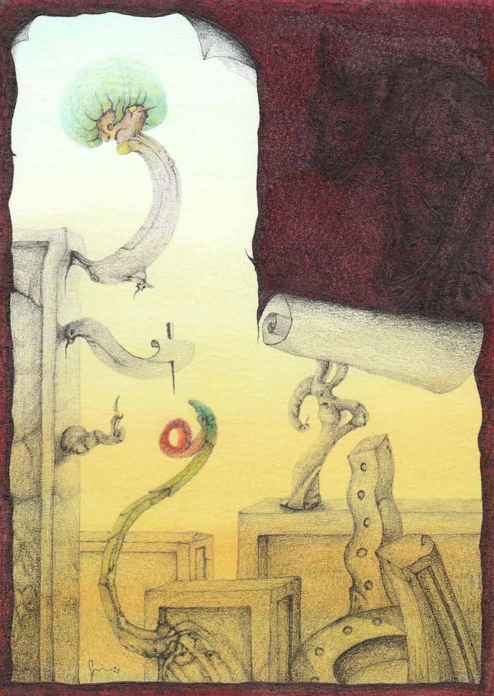 Milan  
| Ink & Pencils on Watercolour  
| 18 x 24 cm