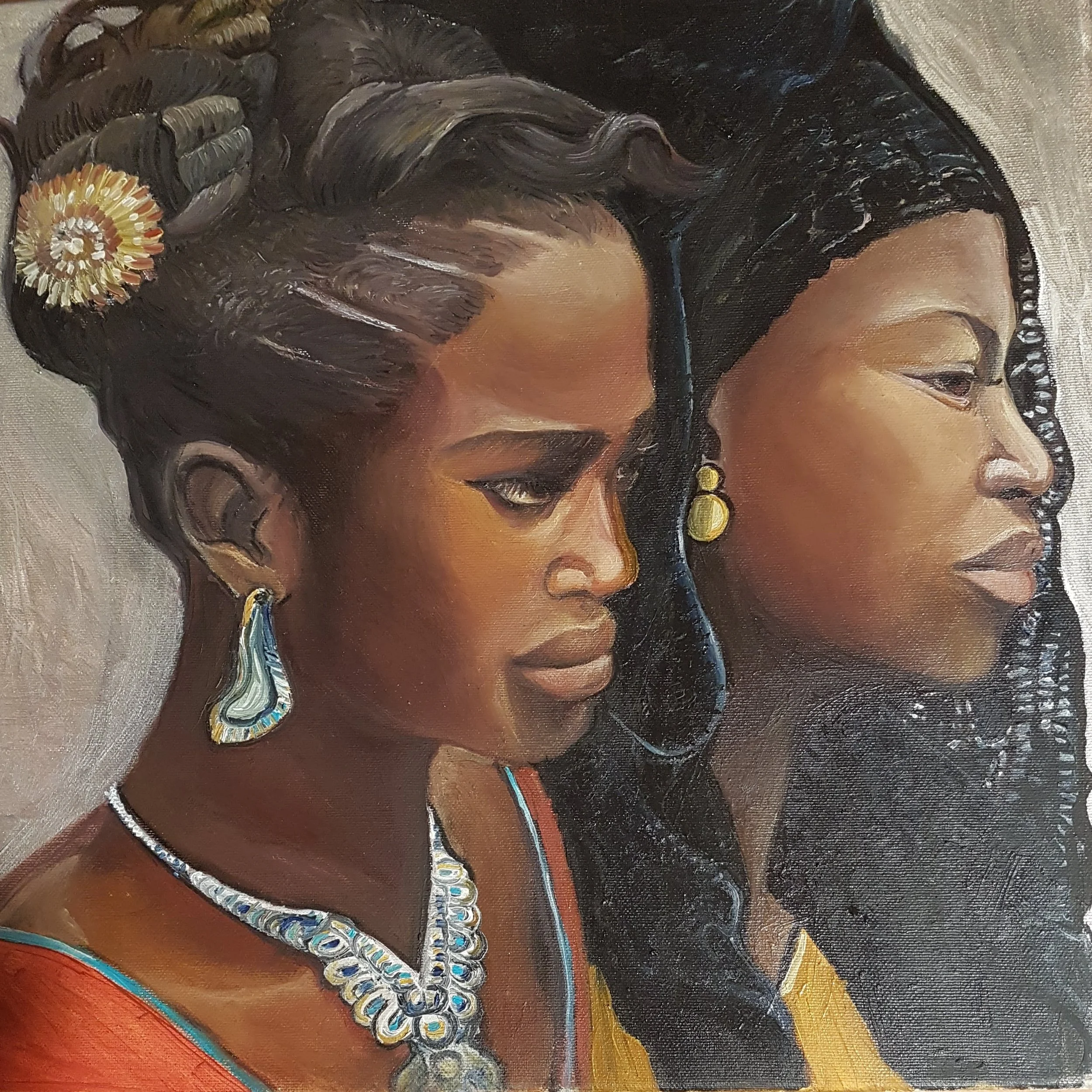 Africa Mood 2  
| 40 x 40 cm  
| Oil on Canvas