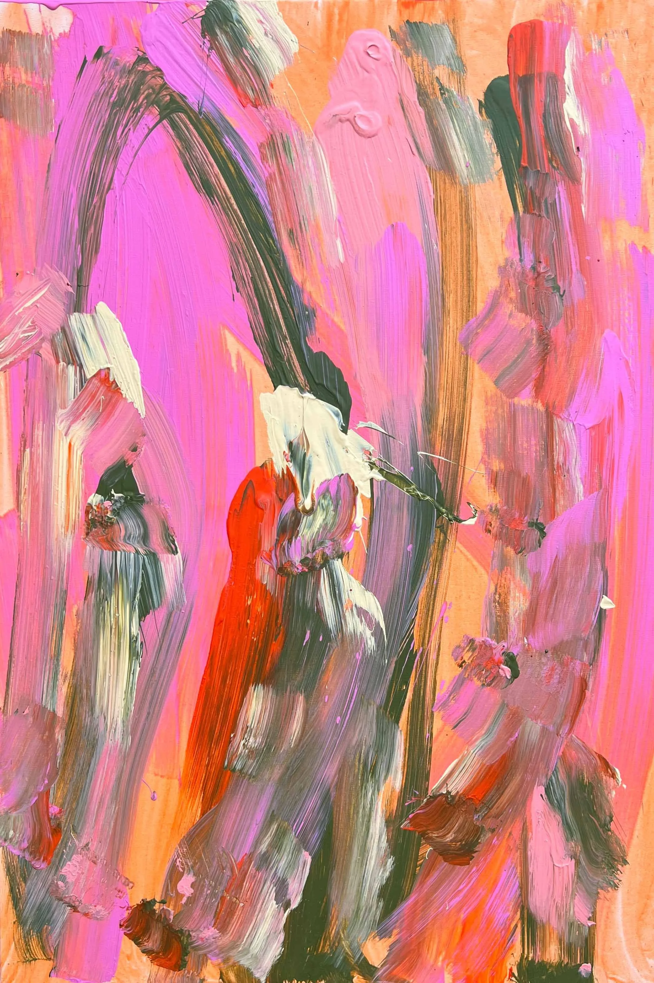 Phlox Fell in Love with Euryops Pectinatum | 80 x 110 cm | Acrylic on Canvas | 450 USD