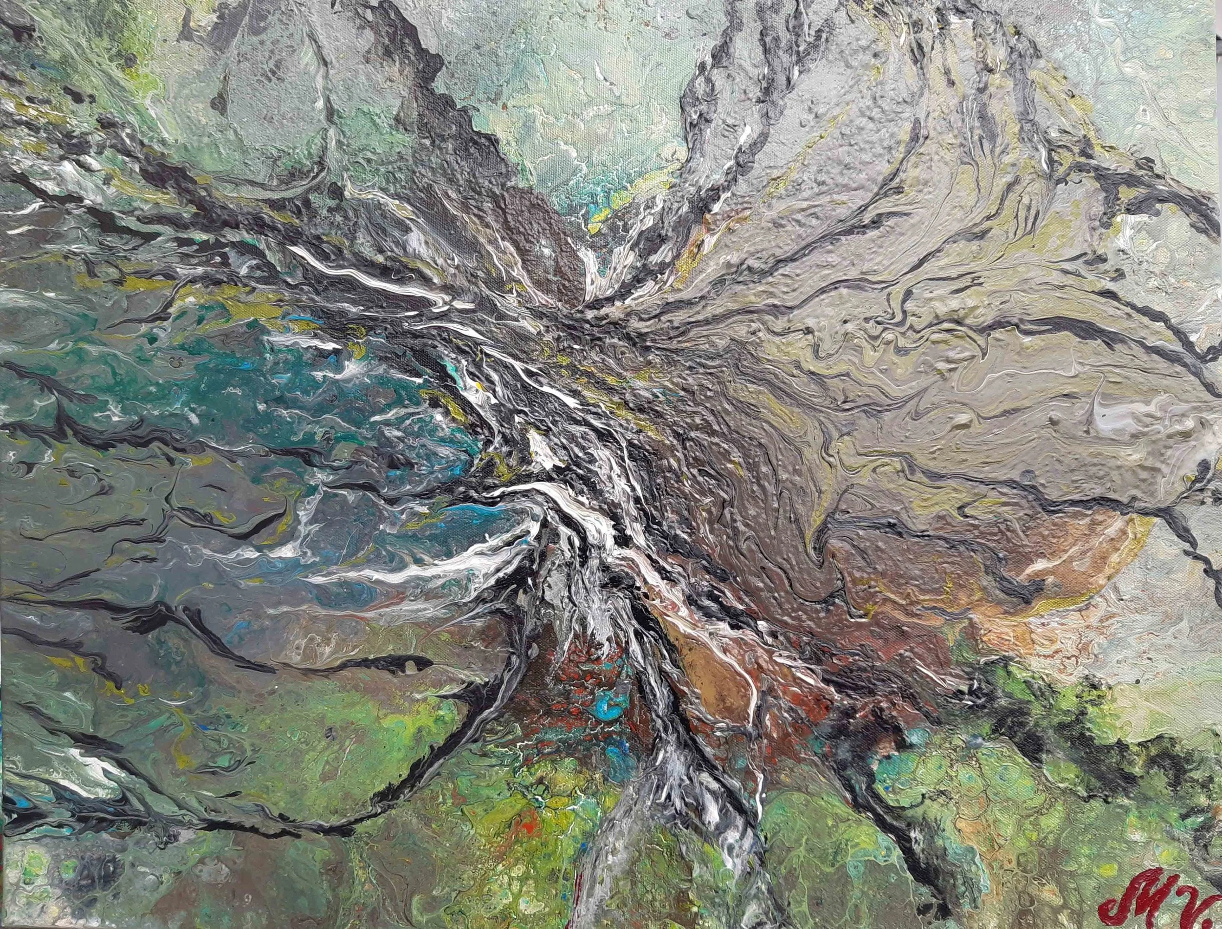 Steppe Mongolia | Acrylic on Canvas | 80 x 60 cm | 1200 USD       