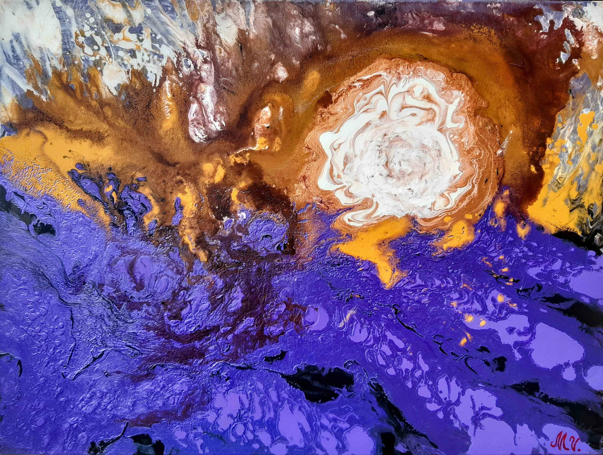 Lavender Fields | Acrylic on Canvas | 85 x 65 cm | 2800 USD                           