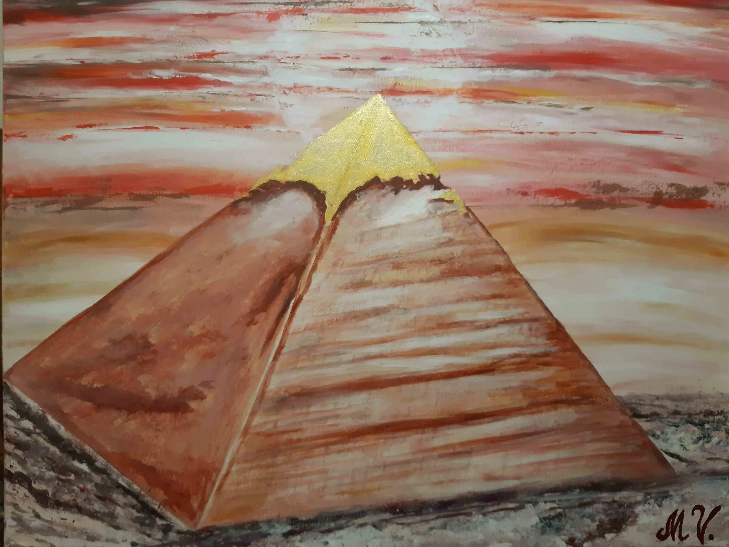 Chephren Pyramid | Acrylic on Canvas | 90 x 70 cm | 1300 USD