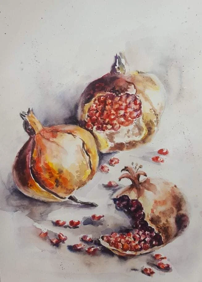 Fruits | Watercolour on Paper | 30 x 40 cm | 400 USD