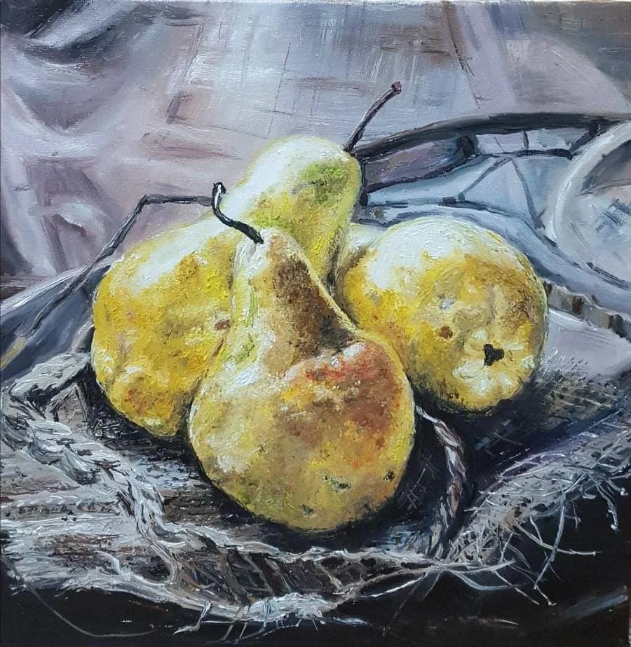Pears | Oil on Canvas | 30 x 30 cm | 600 USD
