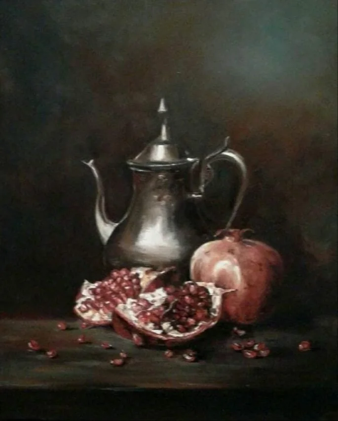 Still Life with Pomegranates | Oil on Canvas | 40 x 50 cm | 850 USD