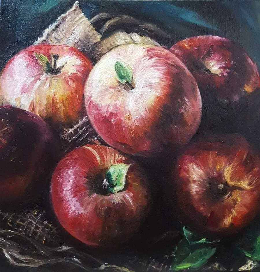 Apples | Oil on Canvas | 30 x 40 cm | 750 USD