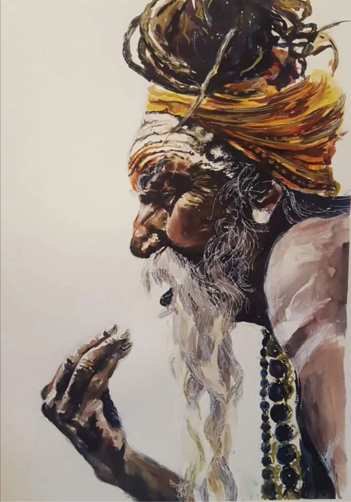Old Indian | Watercolour on Paper | 30 x 40 cm | 500 USD