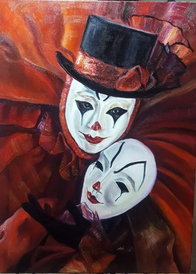 Masks | Oil on Canvas | 50 x 60 cm | 750 USD