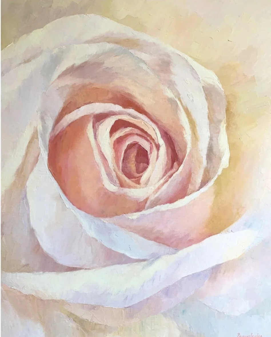 White Rose | Oil on Canvas | 65 x 85 cm | 210 USD