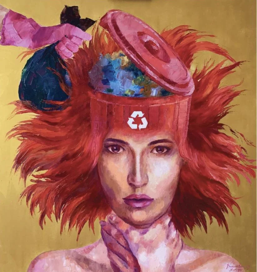 Valuable product or garbage in your head? | 
Oil on Canvas | 75 x 80 cm | 830 USD