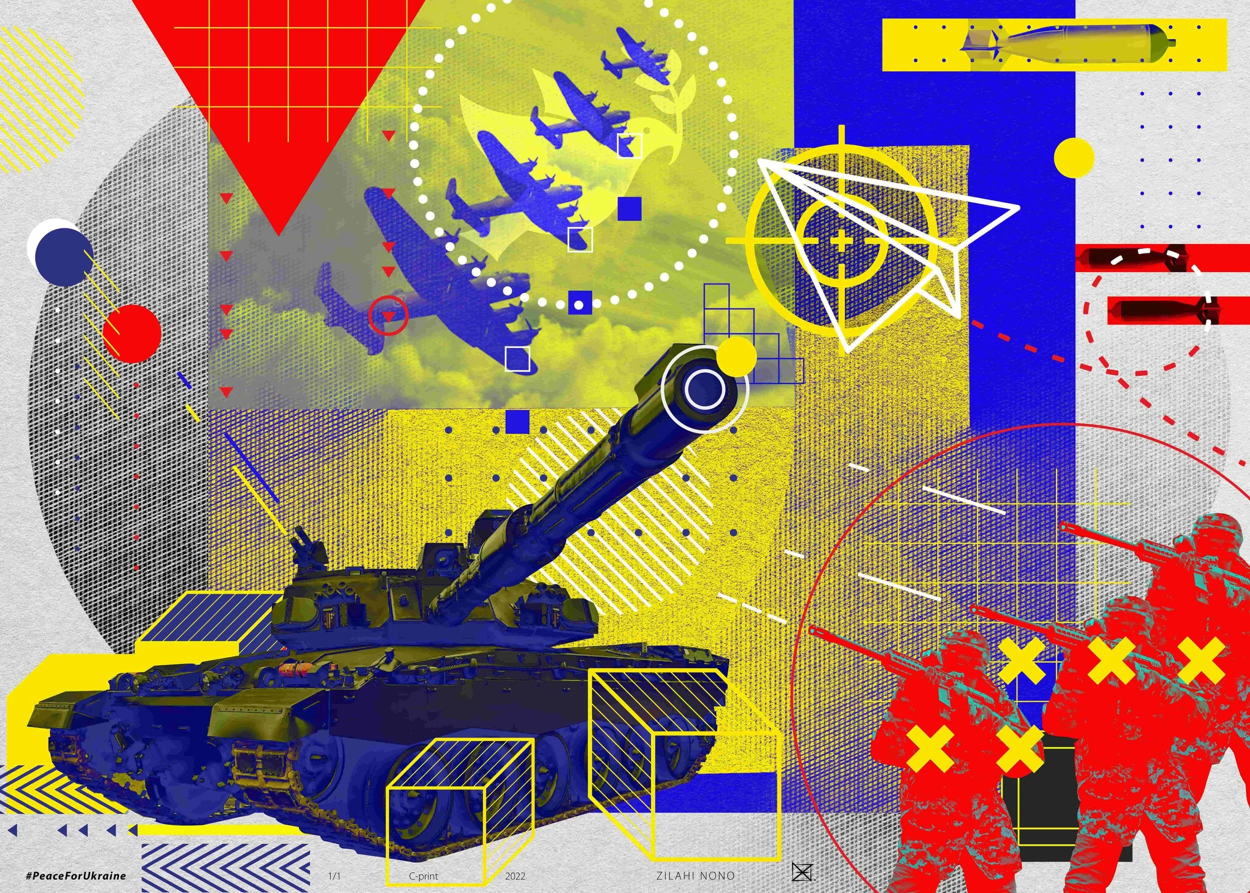 Peace For Ukraine | Digital Technique / C-print | 50 x 70 cm | 200 USD