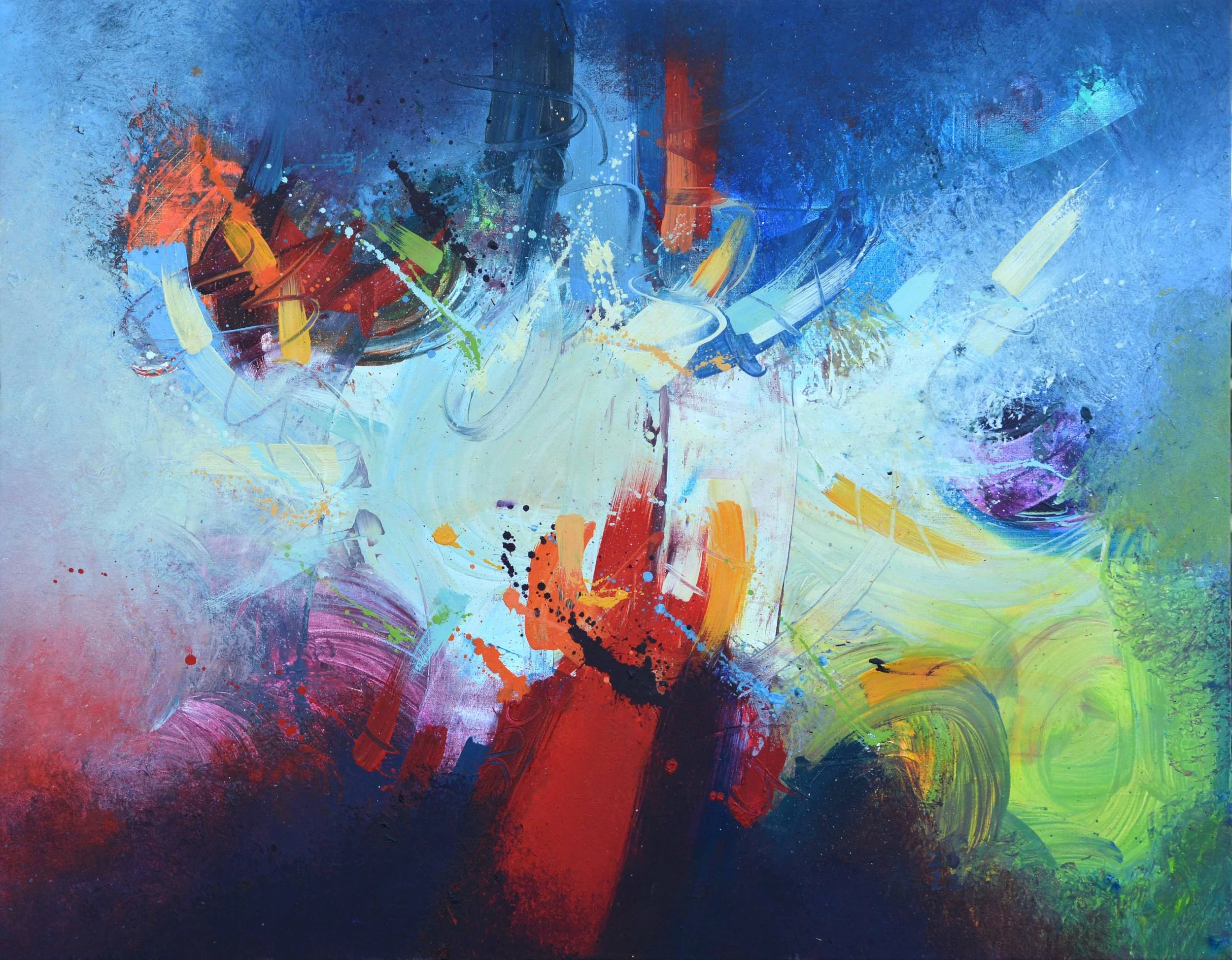 Breakthrough the Light 1 | Oil on Canvas | 90 x 70 cm | 3500 Euro