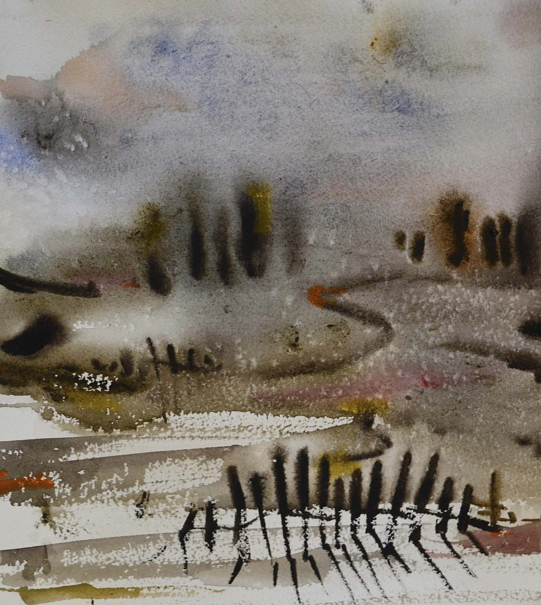 Winter in January I | Watercolour (Paper Sesan) | 30 x 30 cm | 500 USD