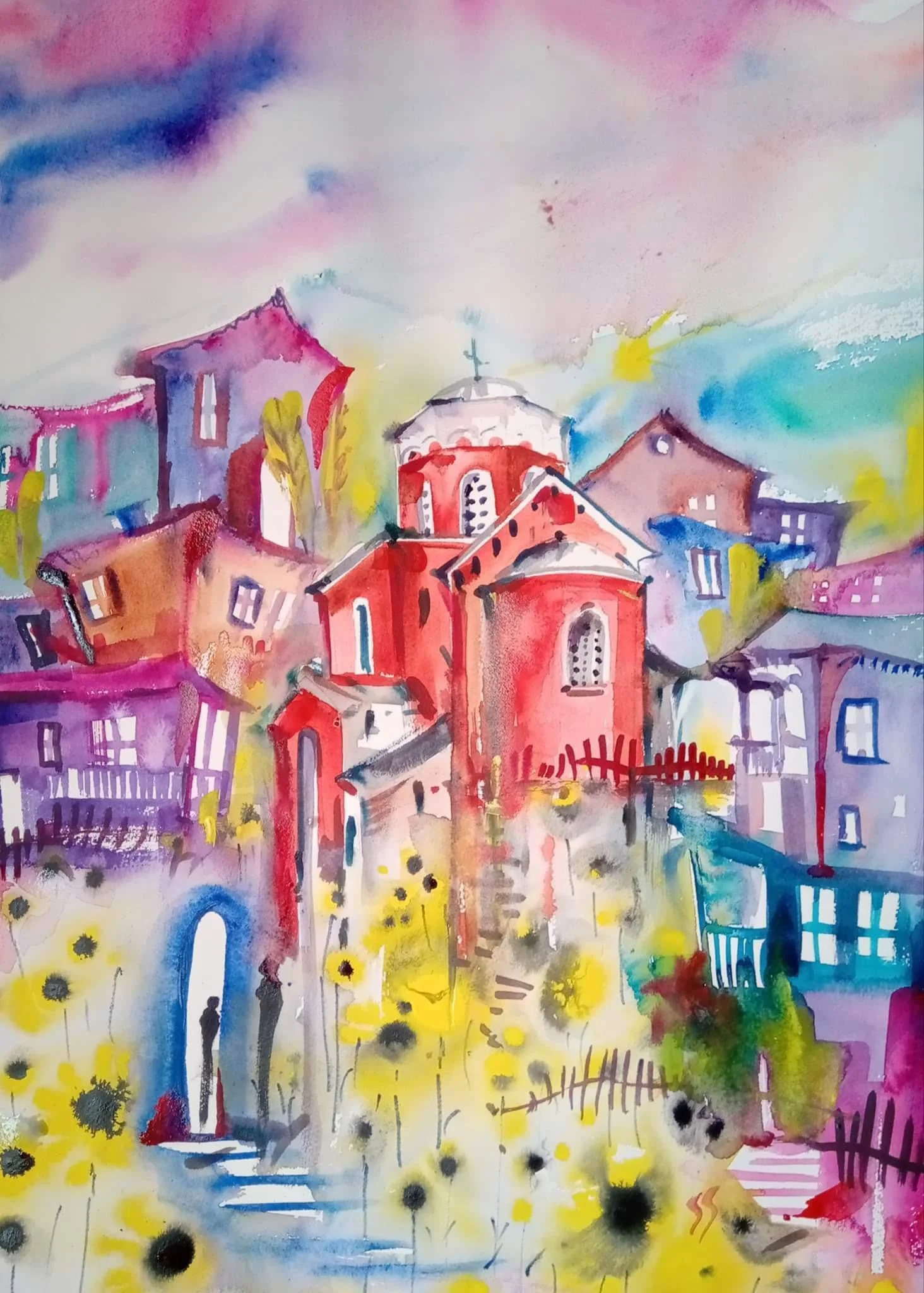 Serbian History | Watercolour on Paper | 36 x 58 cm | 450 USD