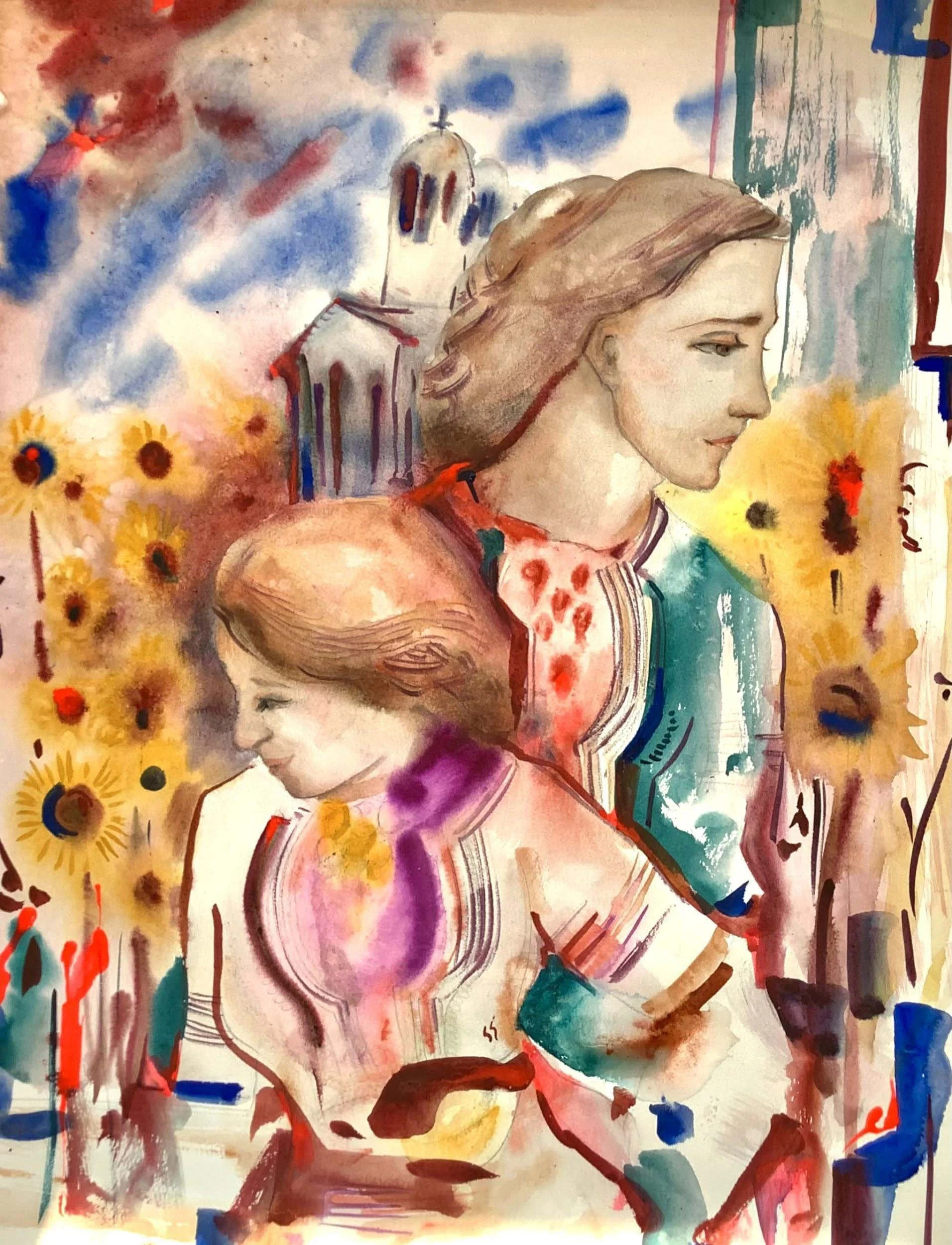 Waiting | Watercolour on Paper | 65 x 45 cm | 900 USD