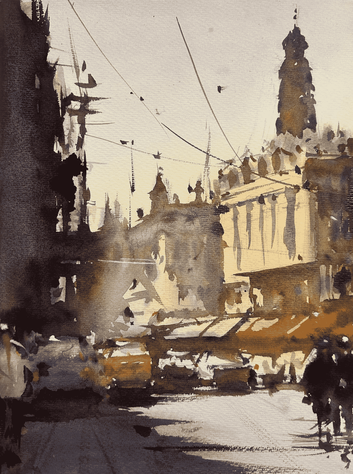 Ankara  
| Watercolor on Paper  
| 28 x 38 cm