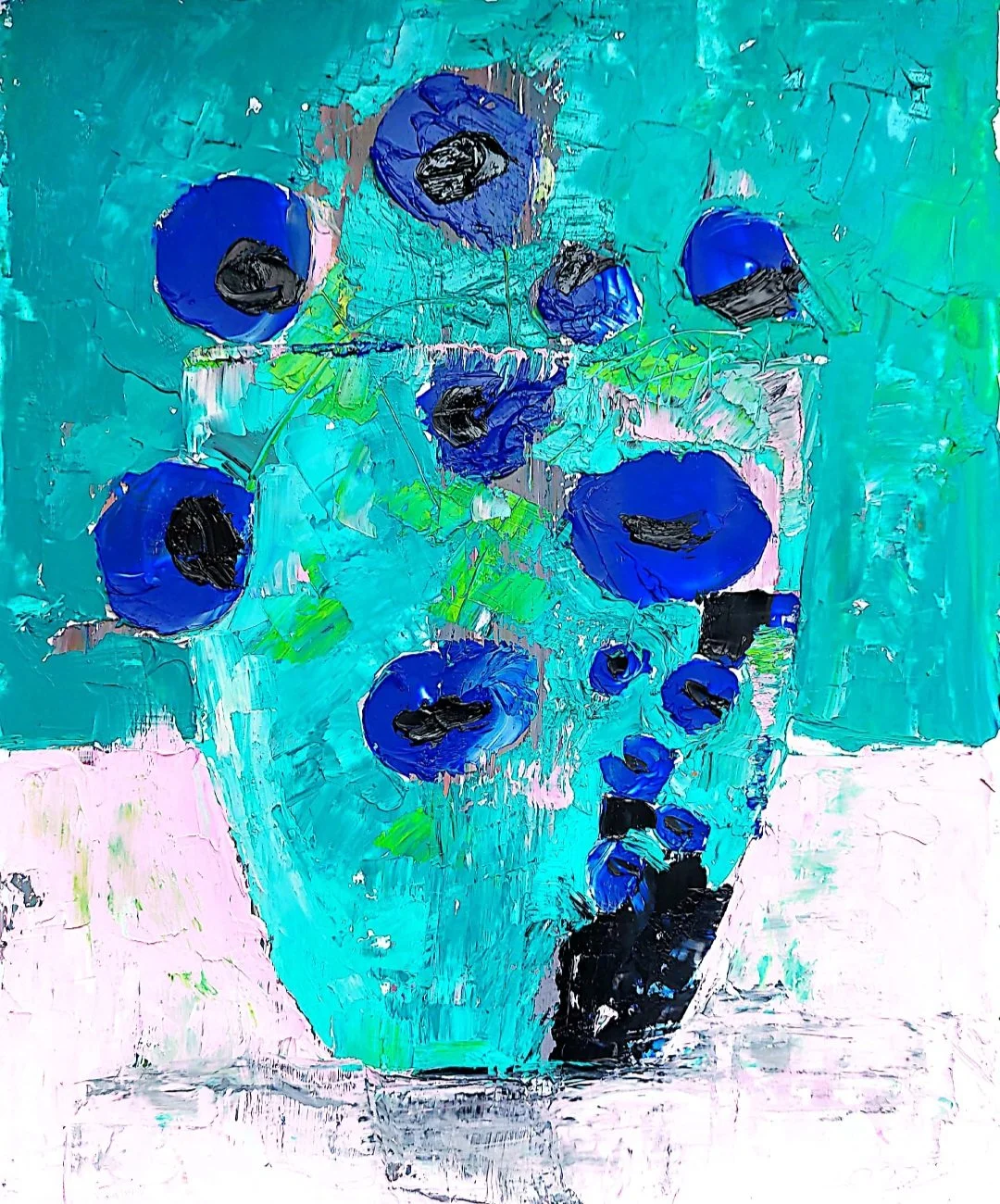 Beautiful Vase | Oil on Paper | 29 x 23 cm | 1500 USD