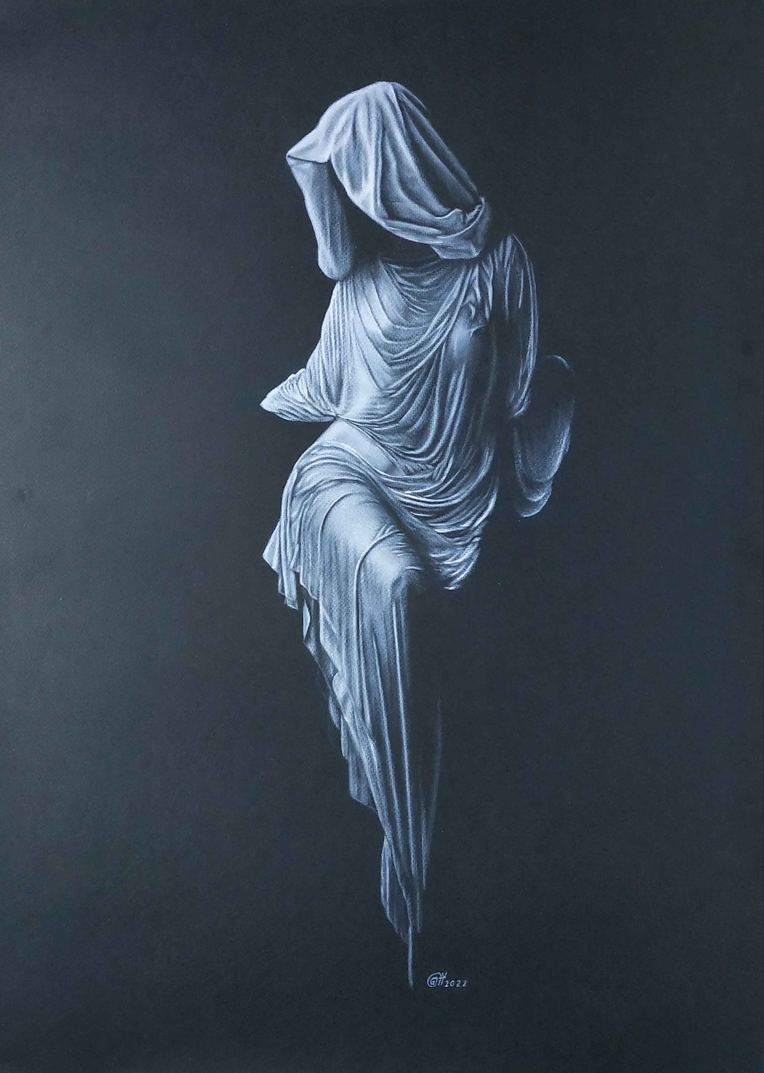 In the shadow | Oil on Paper | 70 x 50 cm | 1000 USD