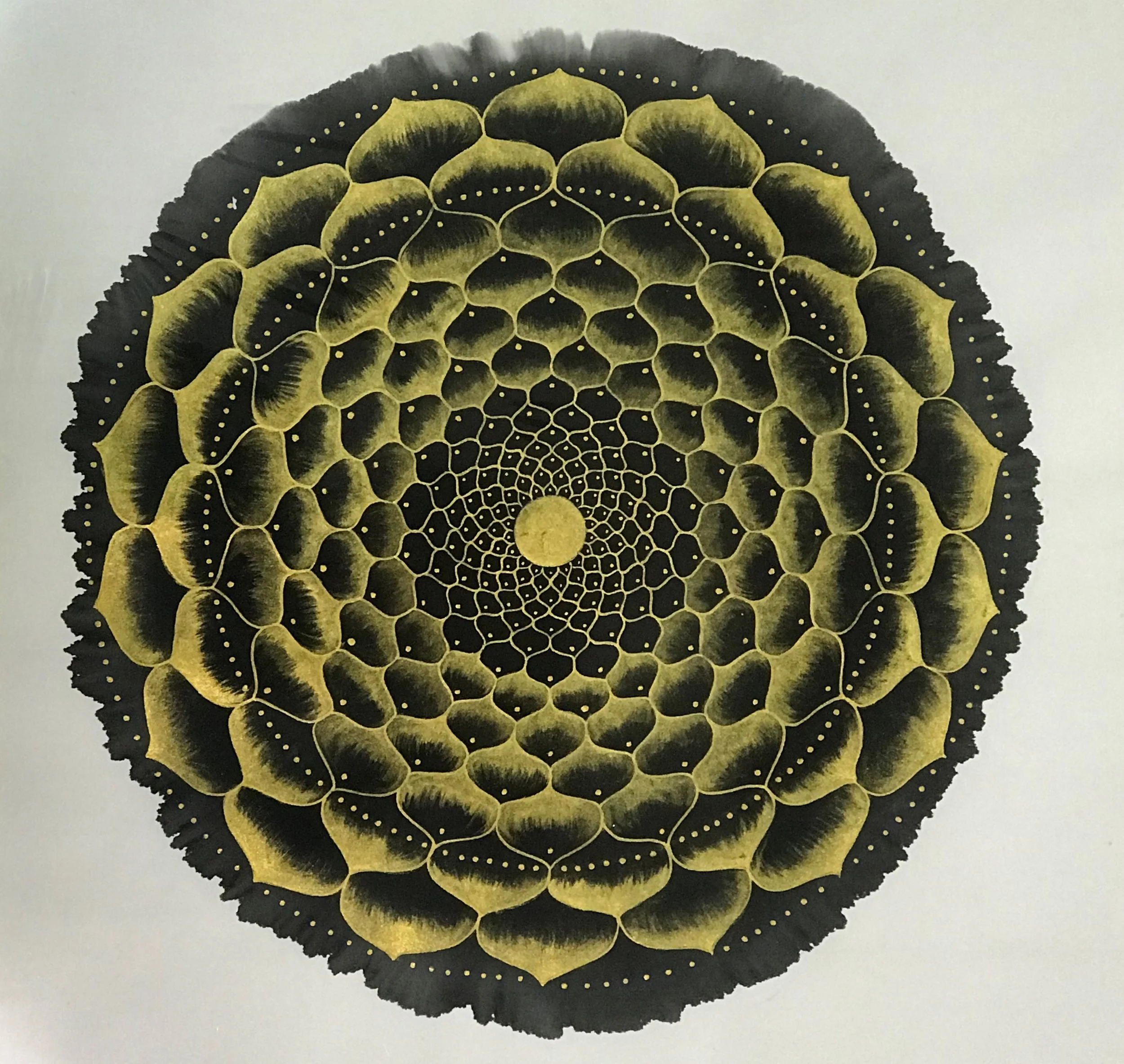 Ink Drop - Tangled No. 8 | Installation, Rice Paper with Chinese Ink | Diameter : 34cm (No Frame) | USD 4,000