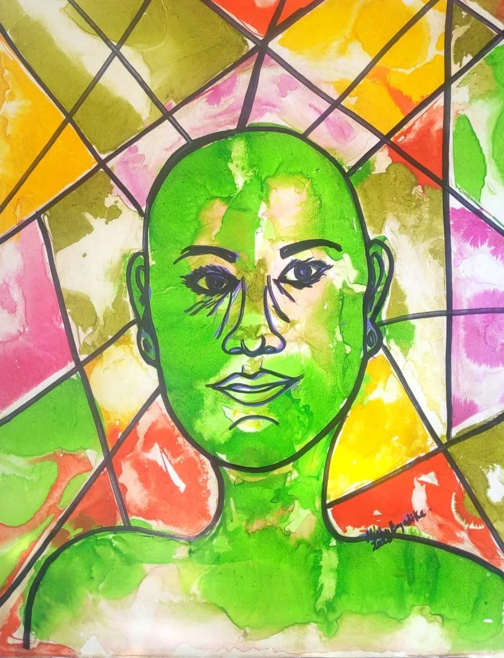 Bald Optimist | Ink on Paperboard | 80 x 70 cm | $2500