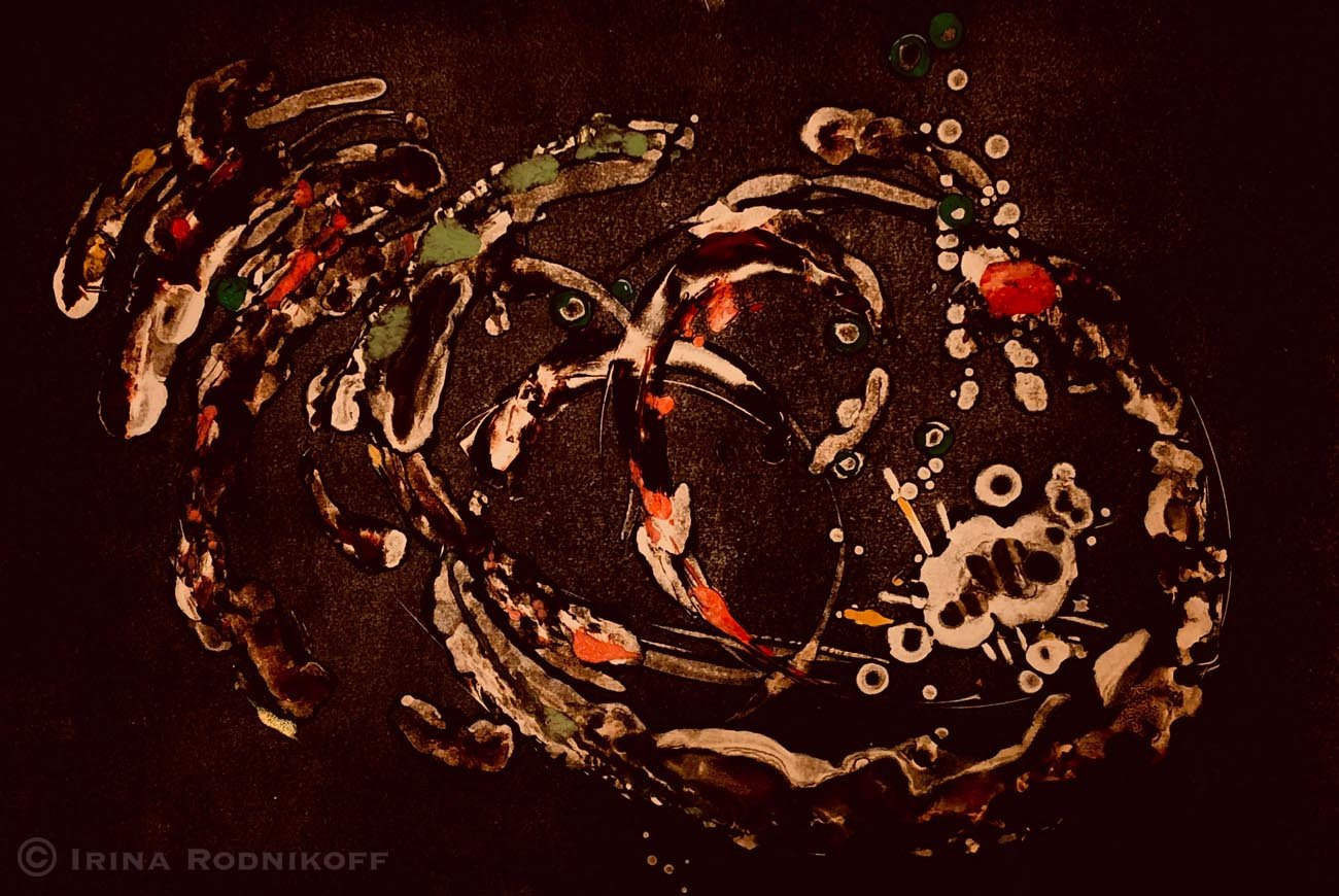 One Minute of Song | 36 cm x 54 cm | Monotype on Paper | 475 USD (Unframed)