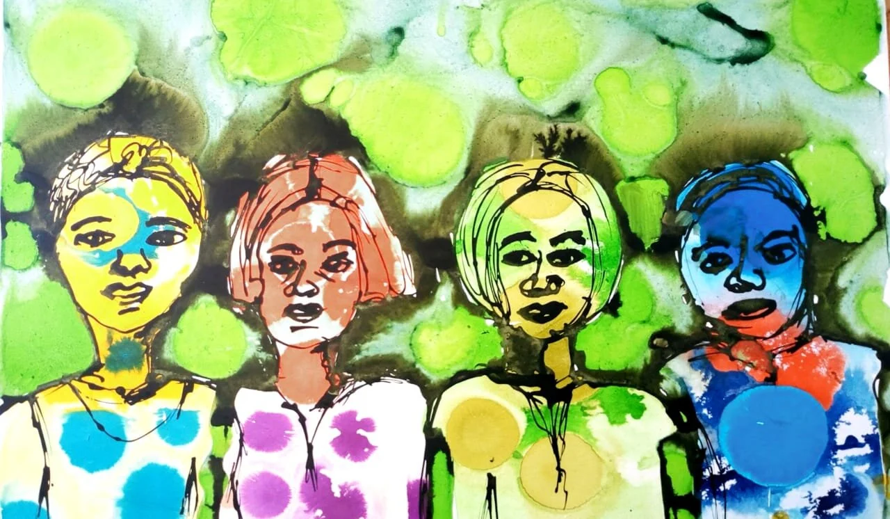 People On The Street | Ink on
Paperboard | 77 x 100 cm | 3300 USD