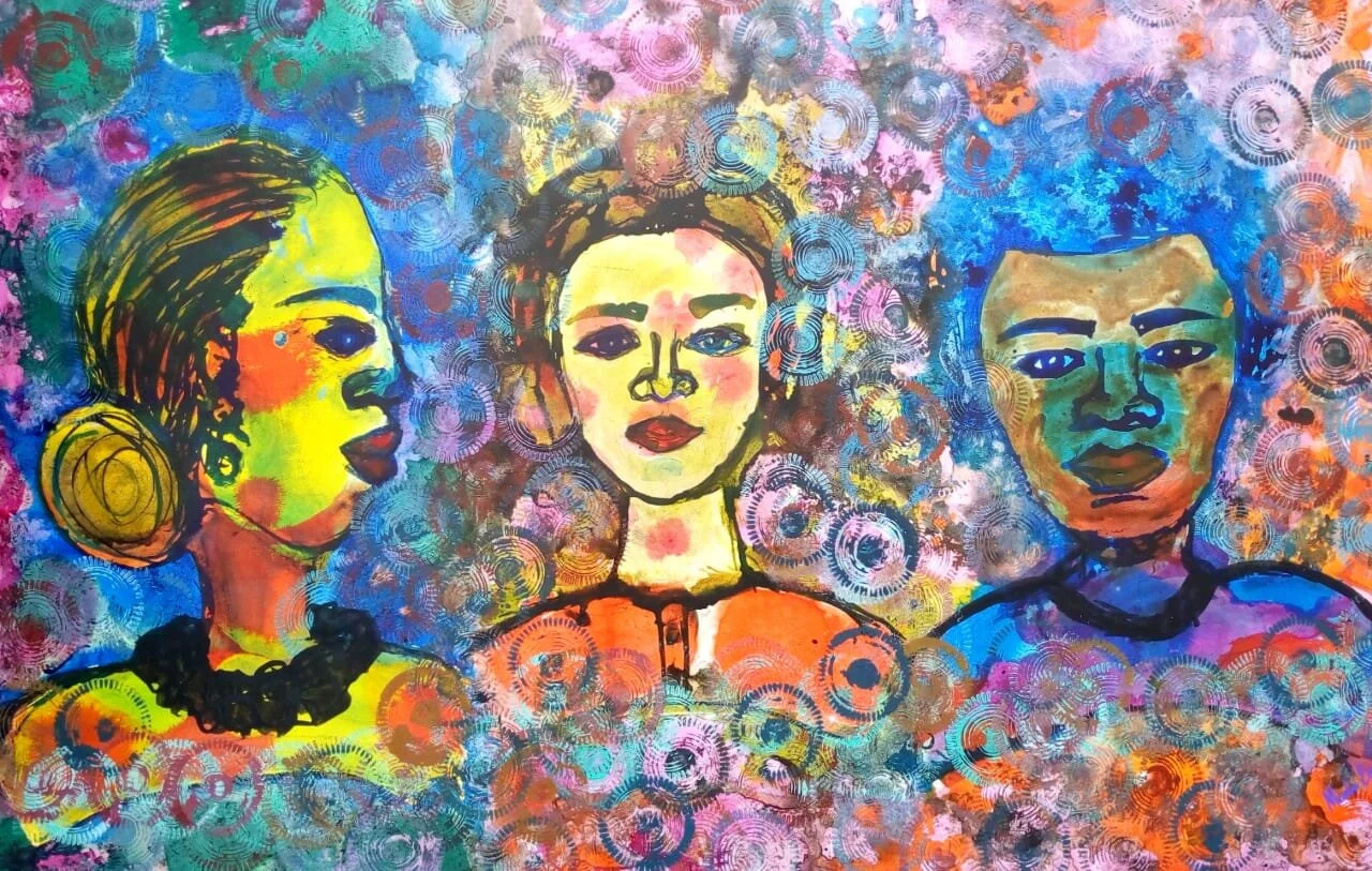 People on the Streets 2 | Acrylic and Ink on Paperboard | 77 x 100 cm | 3500 USD