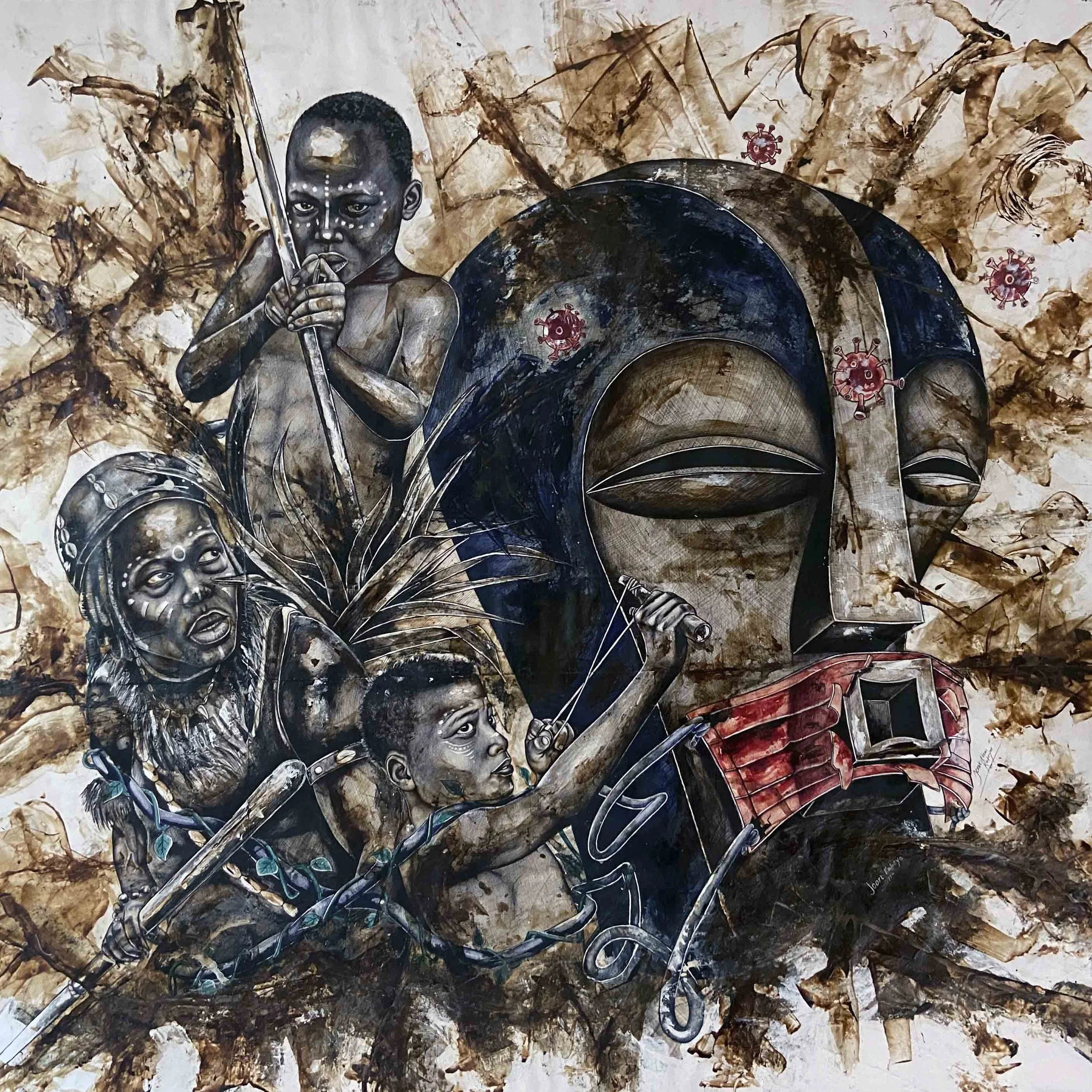The Pandemic Impact on the Cultural Sector | Coffee-Sukarism | 104 x 116 cm 
