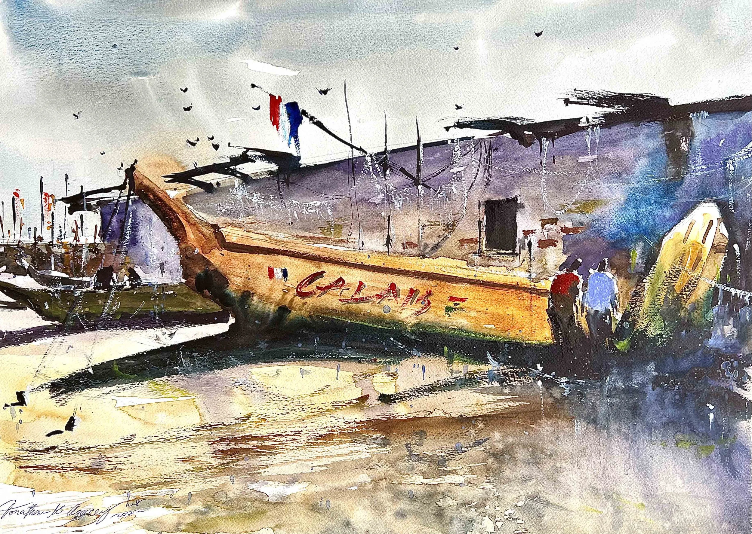 Maintenance Department | 38 x 56 cm | Watercolour on Canvas | 1,000 USD 