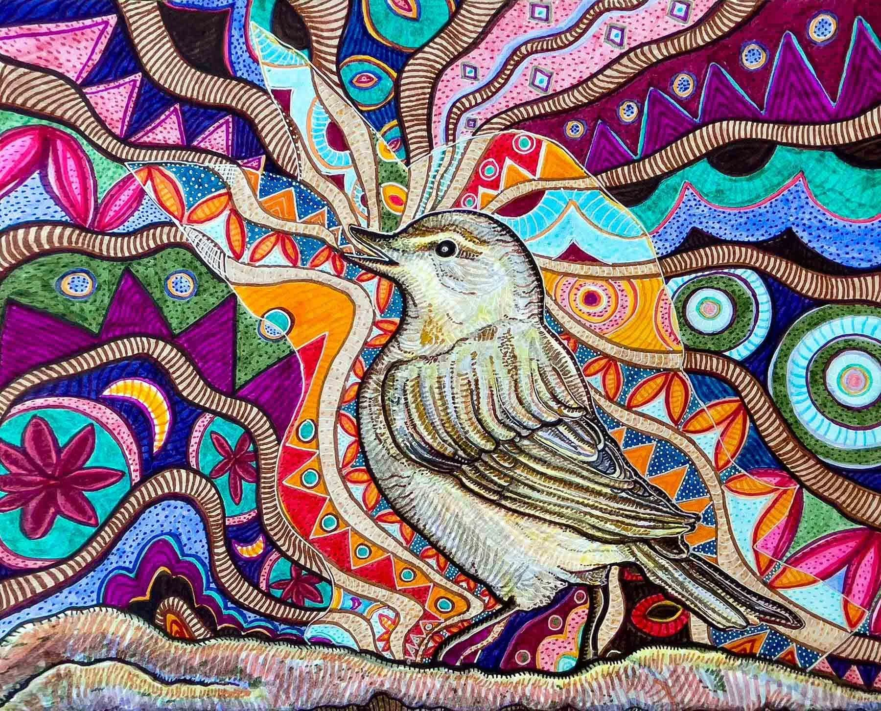Little Brown Job | Watercolour on Paper | 35.5 x 27.9 cm | 800 USD