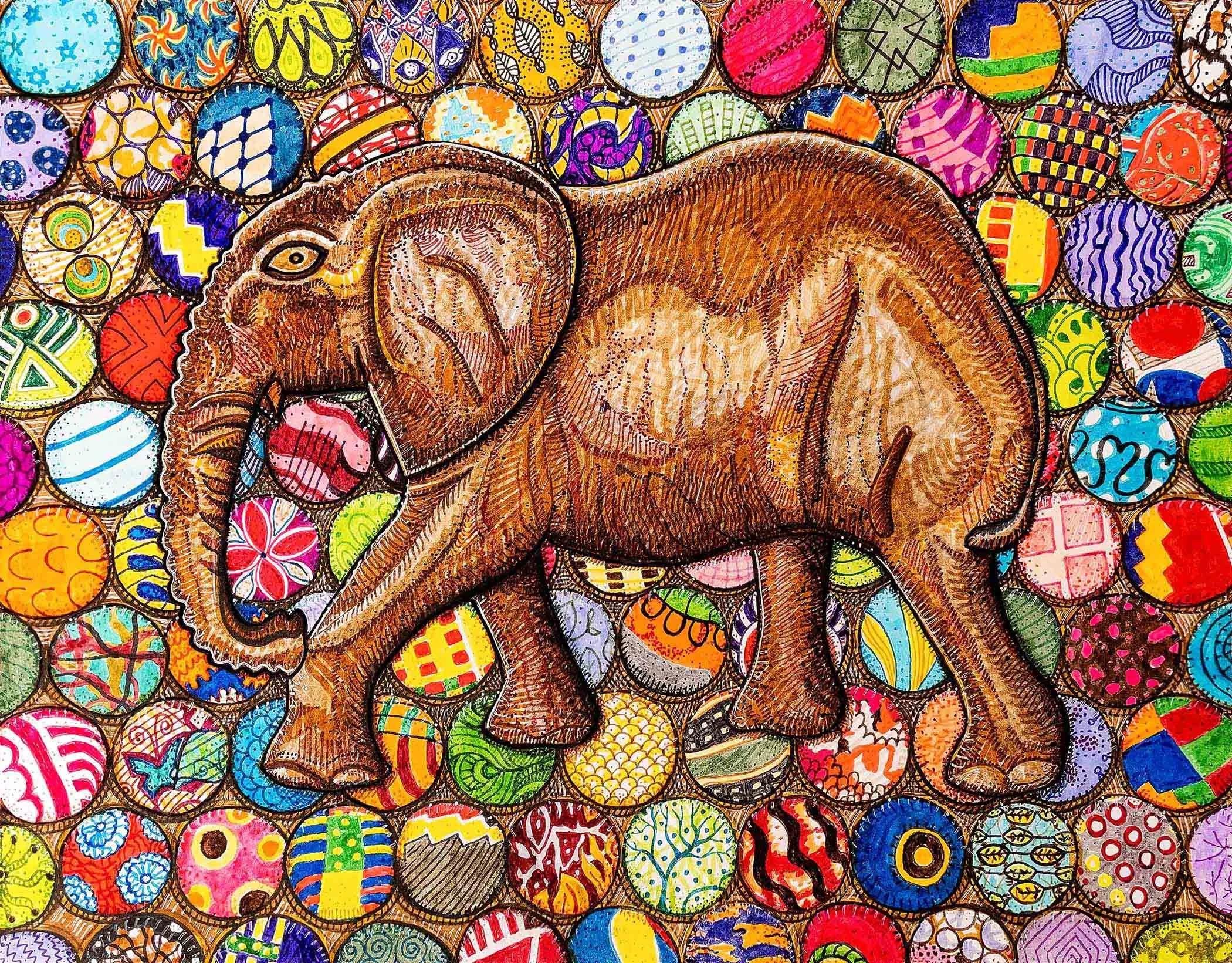 To Lead is to Serve: Elephant | Watercolour on Paper | 27.9 x 35.5 cm | 800 USD