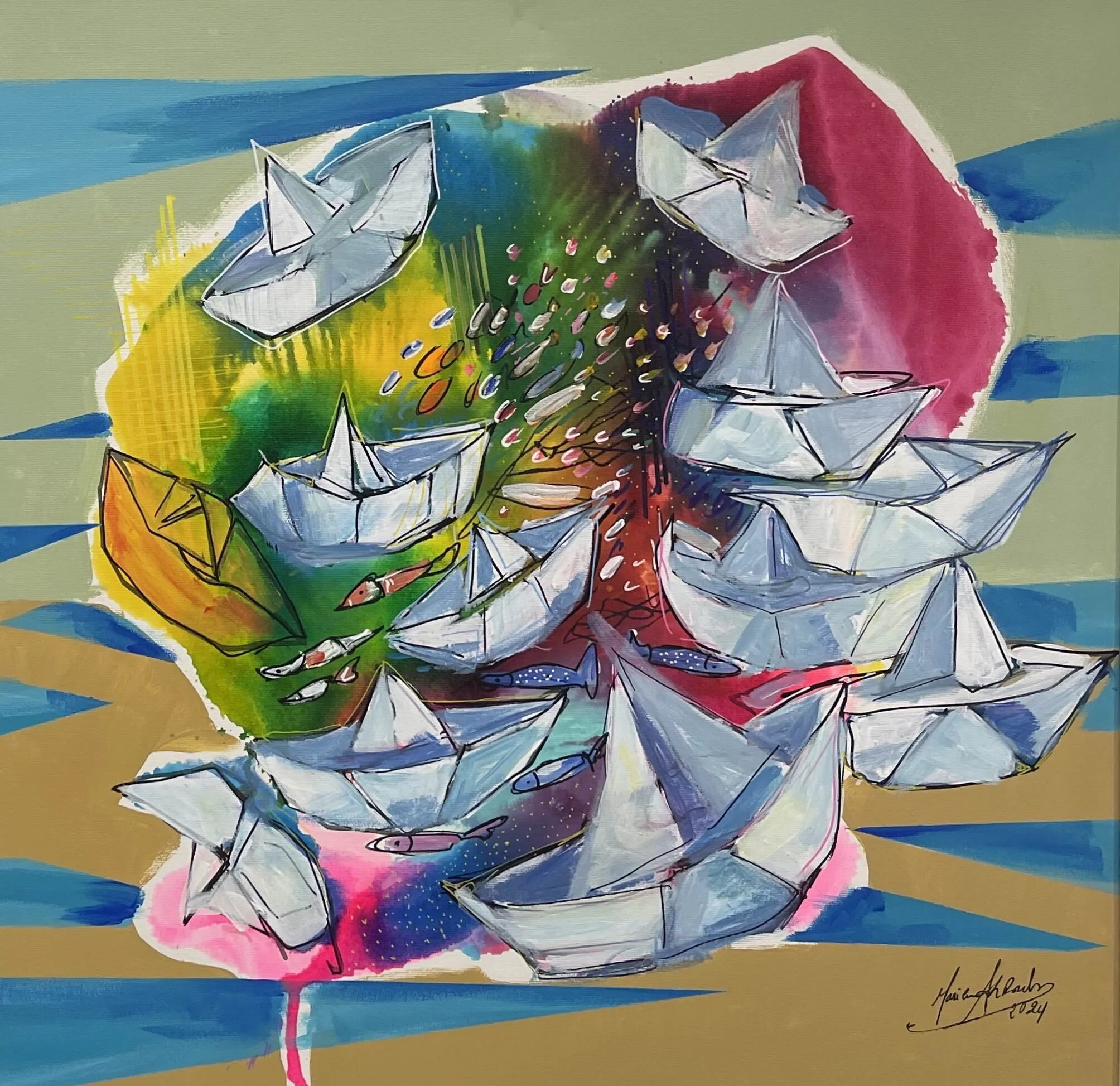 Nostalgia  
| Mixed Media on Canvas  
| 60 x 60 cm