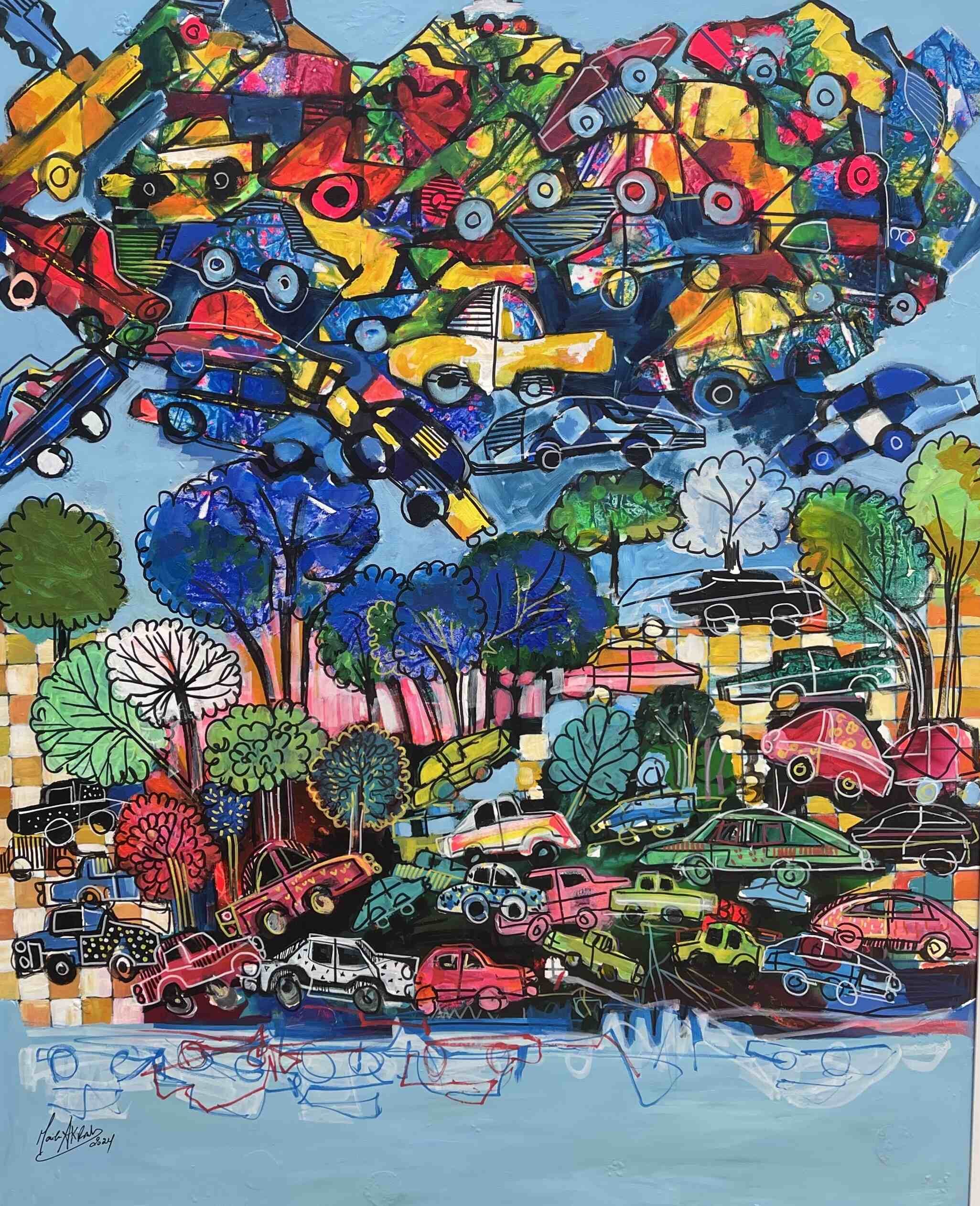 Trip  
| Mixed Media on Canvas  
| 150 x 120 cm