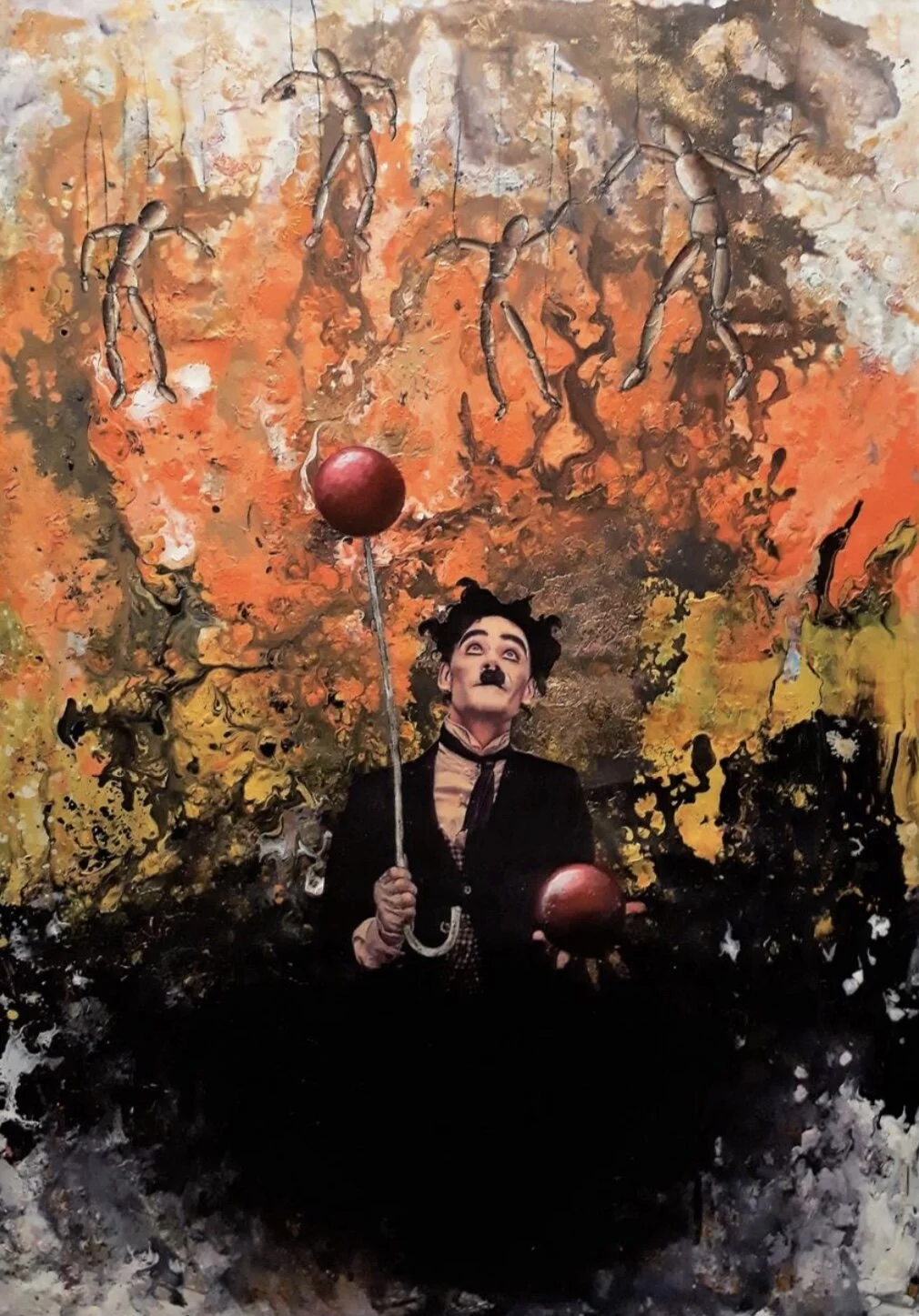 Invisible Hands | Acrylic & Mixed Media on Canvas | 60 x 80 cm | 800 USD