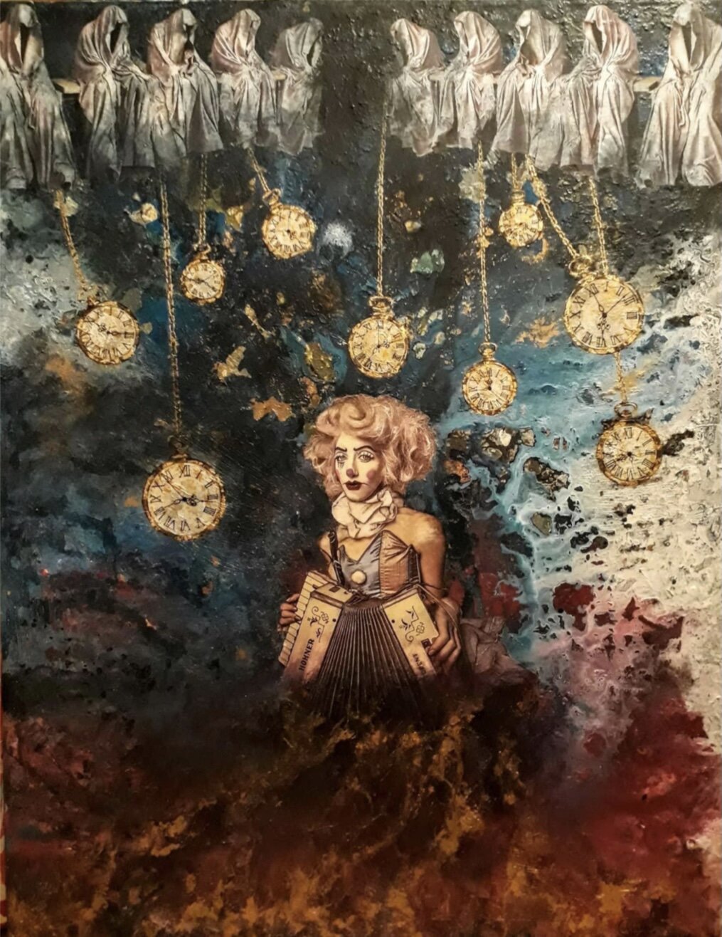 Everything has an End 
| Acrylic & Mixed Media on Canvas 
| 120 x 92 cm 
| 1200 USD