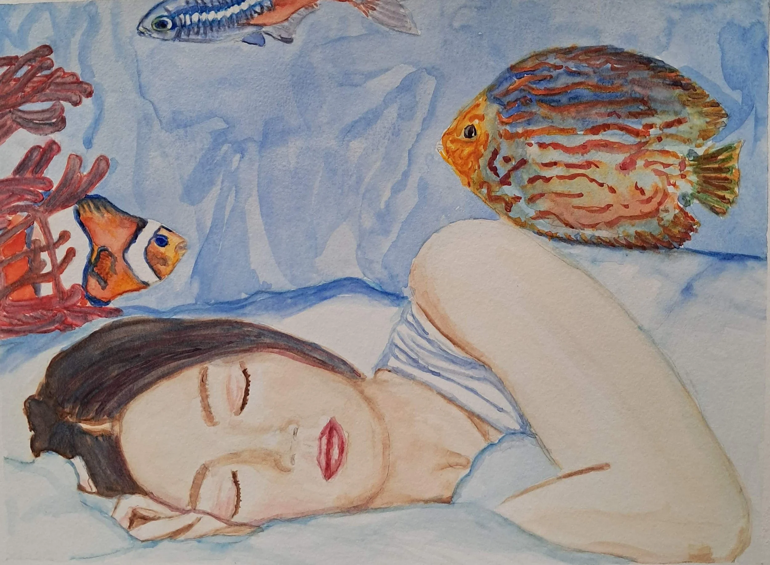Ocean Dream  
| Watercolor on Paper  
| 20 x 30 cm