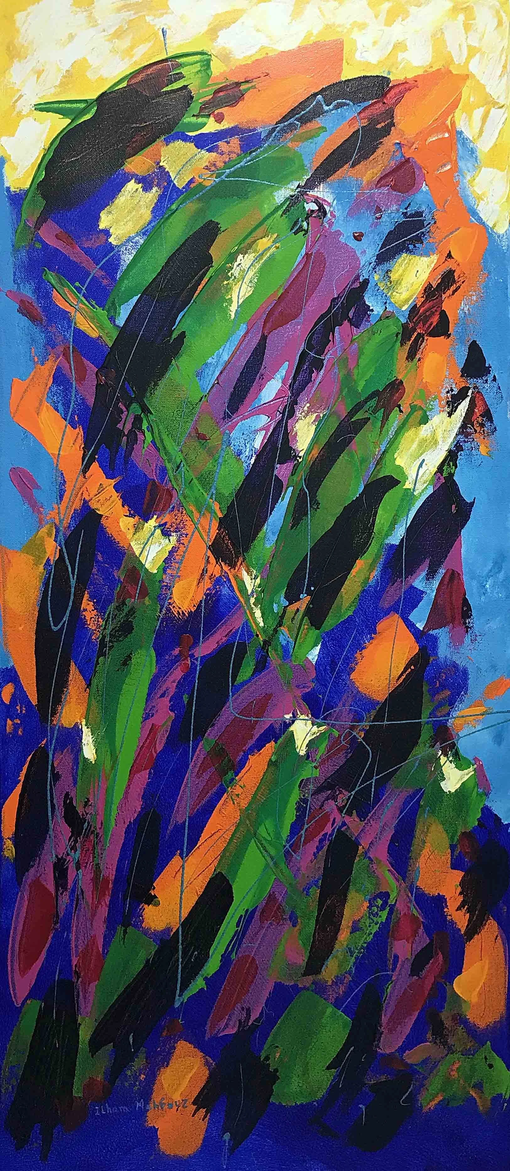 Expression of Love | Acrylic on Canvas | 40.6 x 101.6 cm | 2000 USD