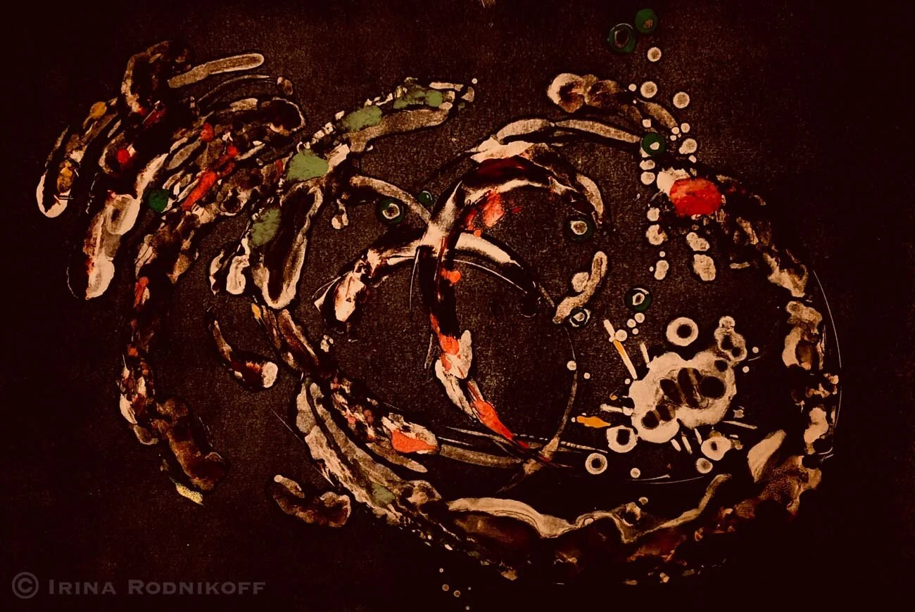 One Minute	of Song
| 36 cm x 54 cm
| Monotype on Paper
| 475 USD (Unframed)