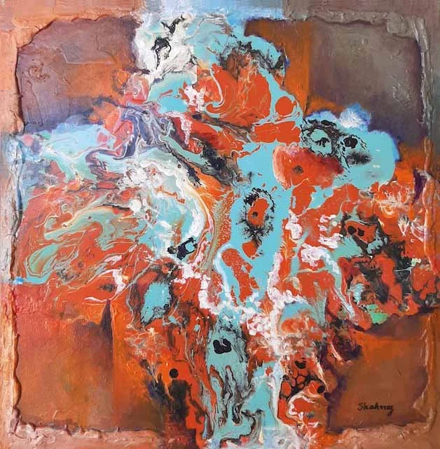 Abstract | Mixed Media on Canvas | 46 x 46 cm | 70 USD