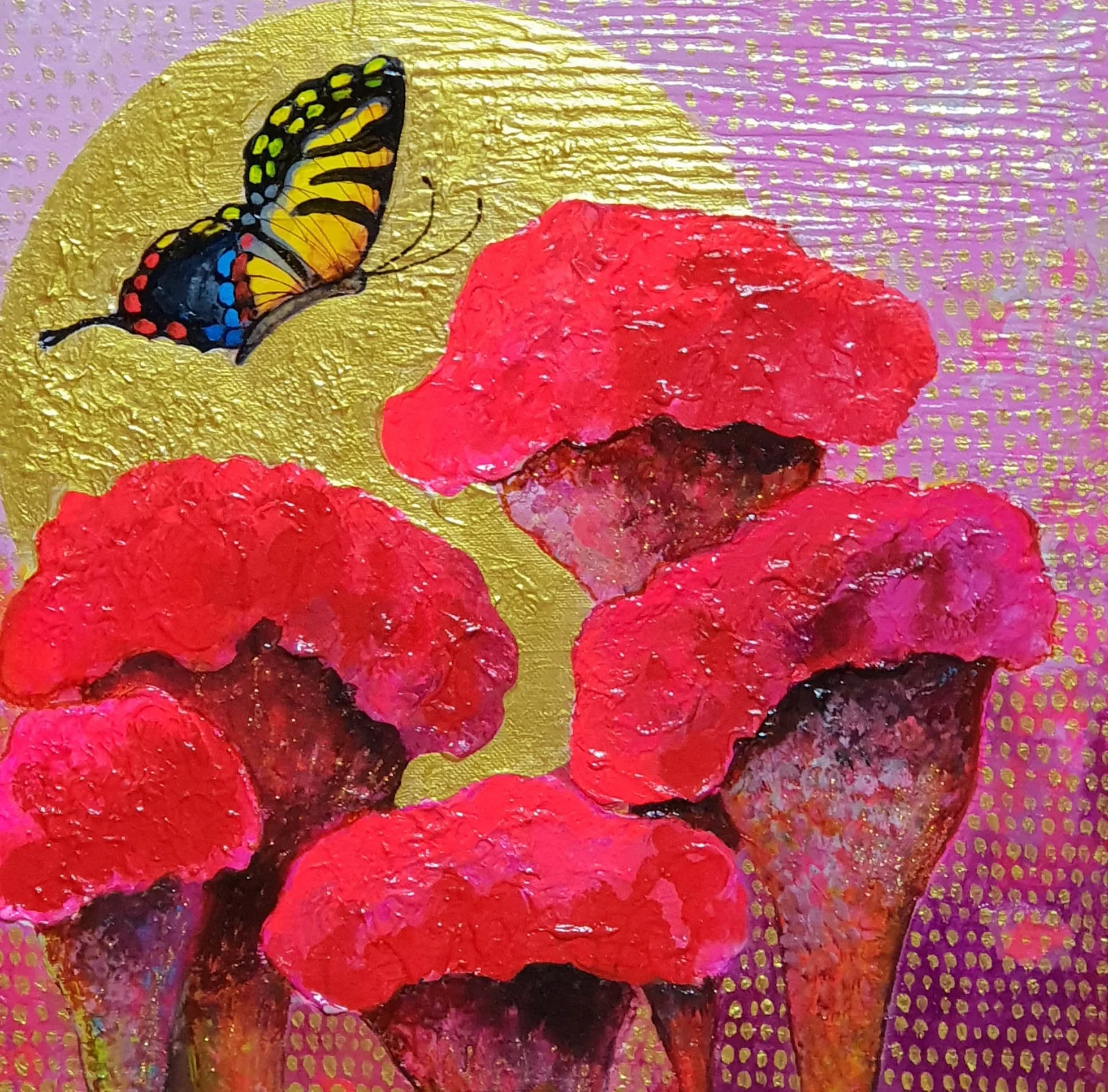 Passionate 1 | 40 x 40 | Mixed Media on Canvas | 1000 USD