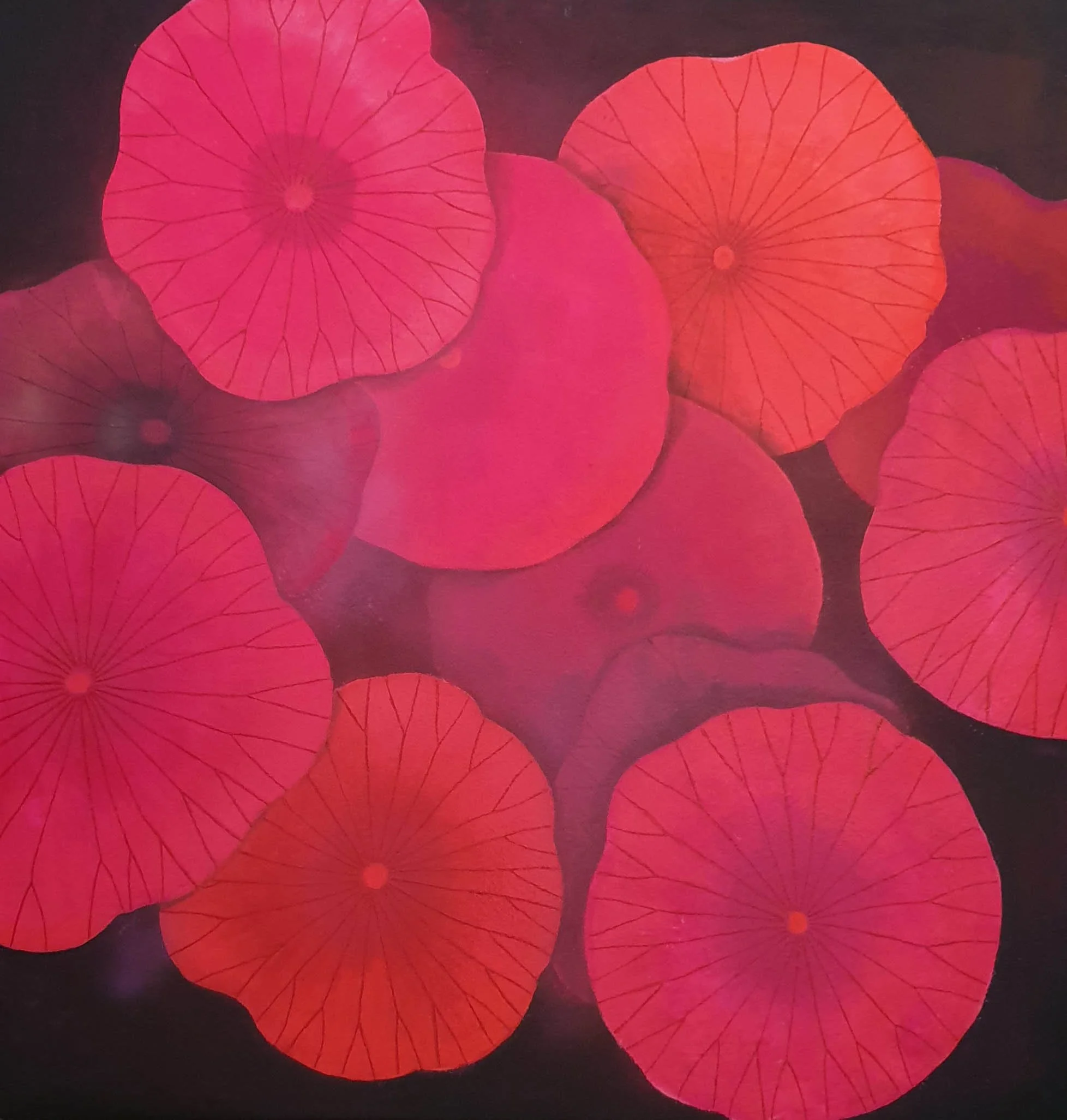 Lotus Story 6 | 90 x 90 | Mixed Media on Canvas | 8000 USD