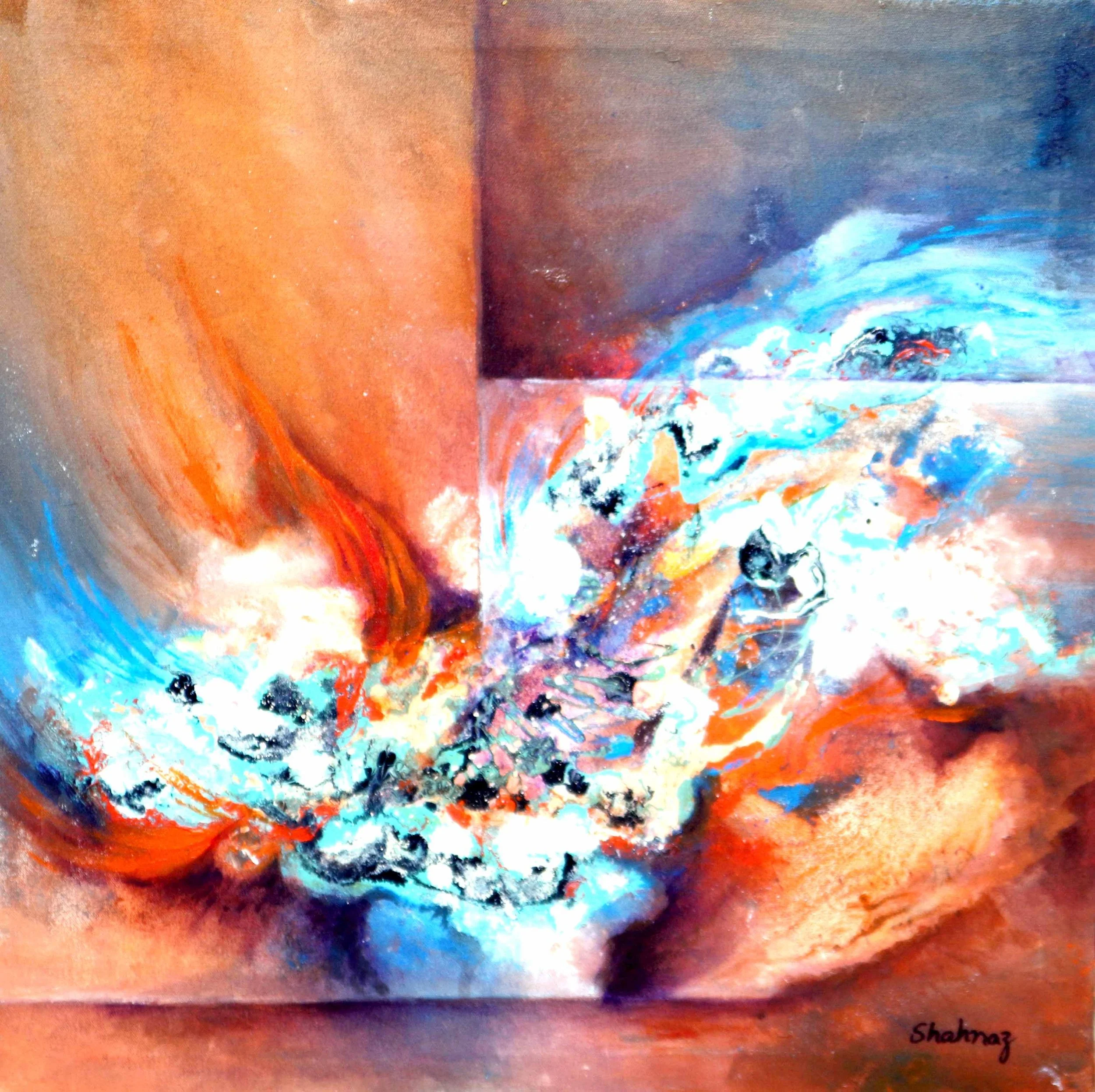 Abstract | Mixed Media on Canvas | 46 x 46 cm | 60 USD