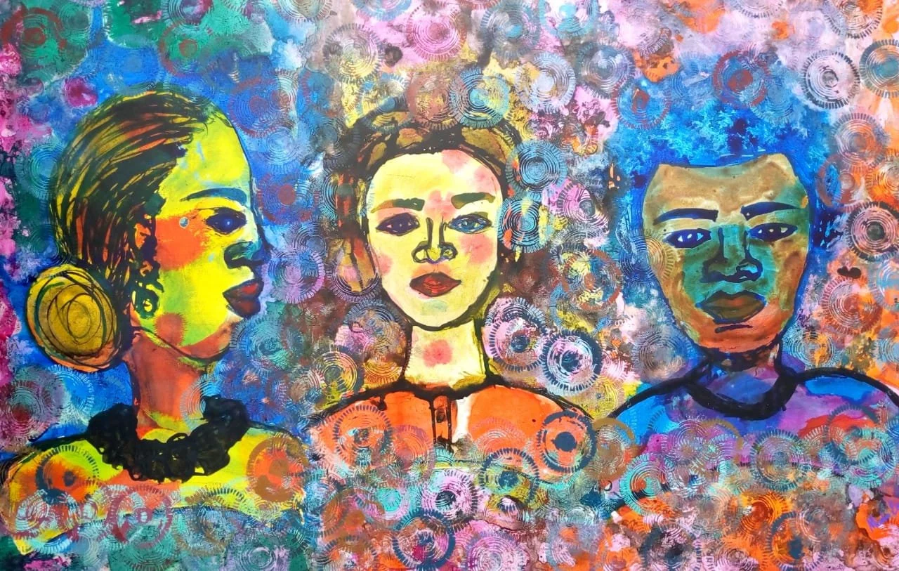 People on the Streets 2 | Acrylic and Ink on Paperboard | 77 x 100 cm | 3500 USD