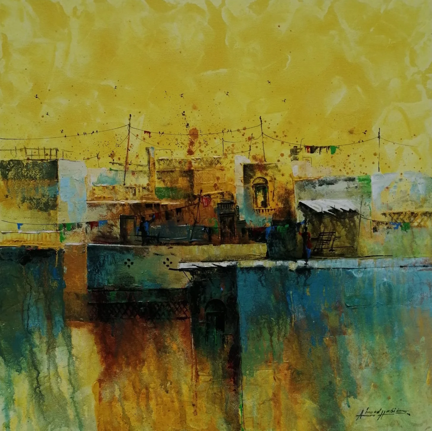  Mustard Season   
| Acrylic On Canvas  
| 36 x 36 inches